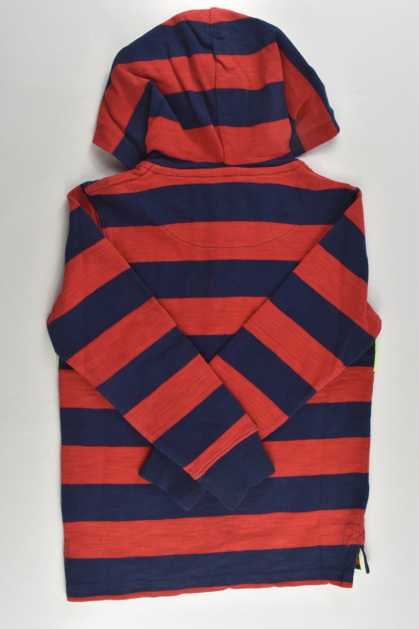 Mini Boden Size 6-7 (122 cm) Striped Hooded Jumper