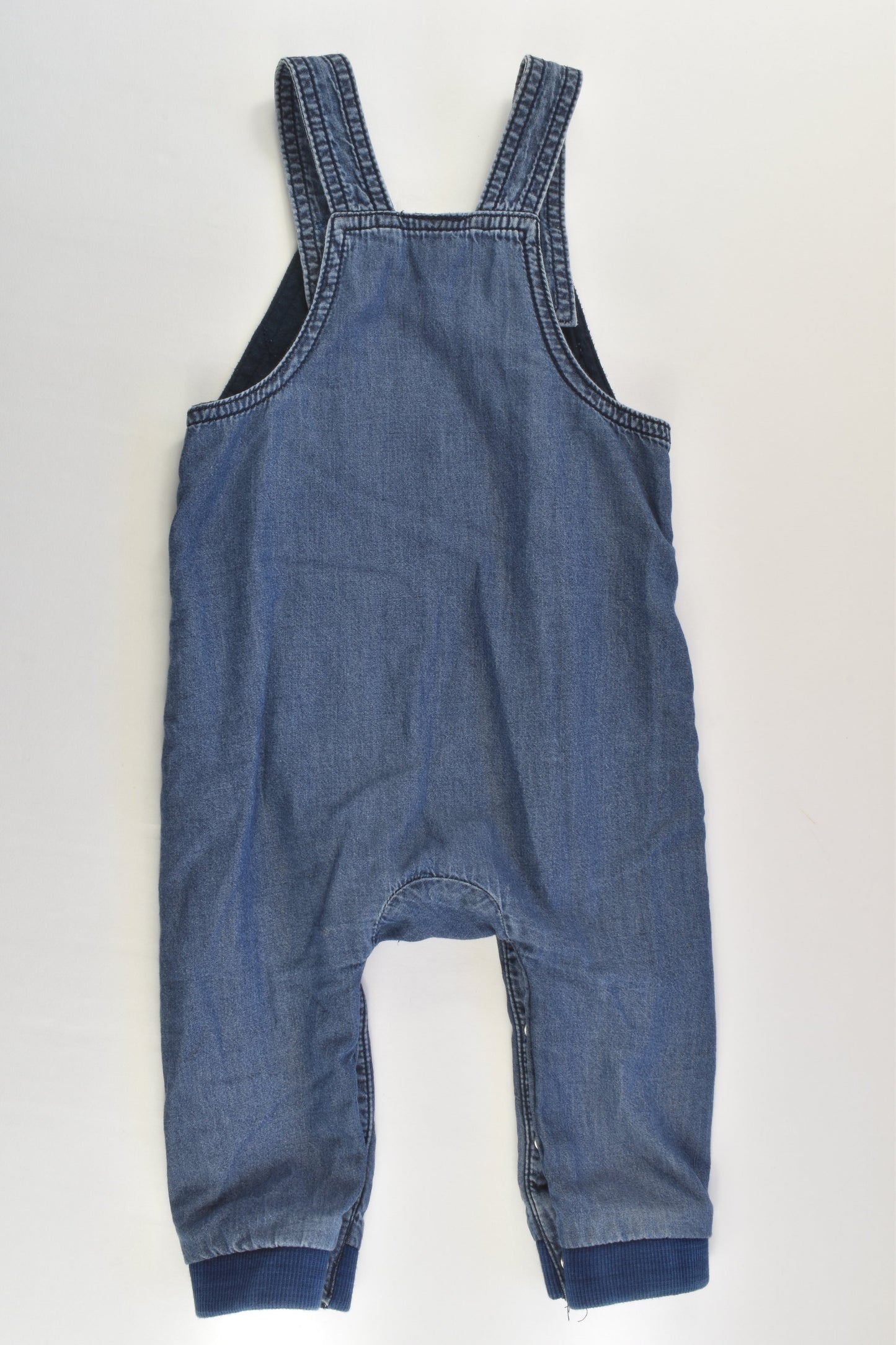 Mini Club Size 0 (6-9 months) Soft Lined Dinosaur Denim Overalls