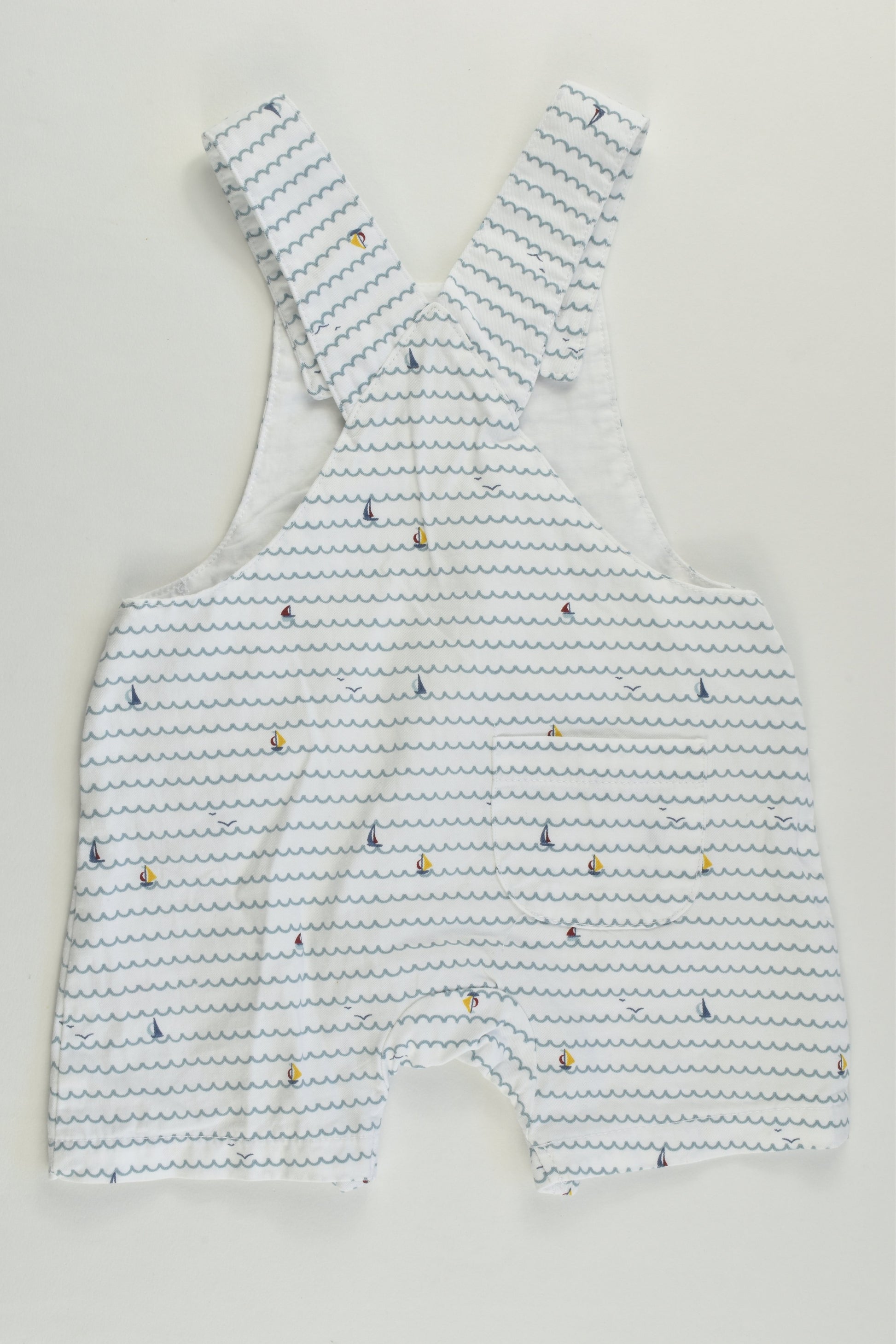 Mini Club Size 0000 (Newborn) Nautical Short Overalls