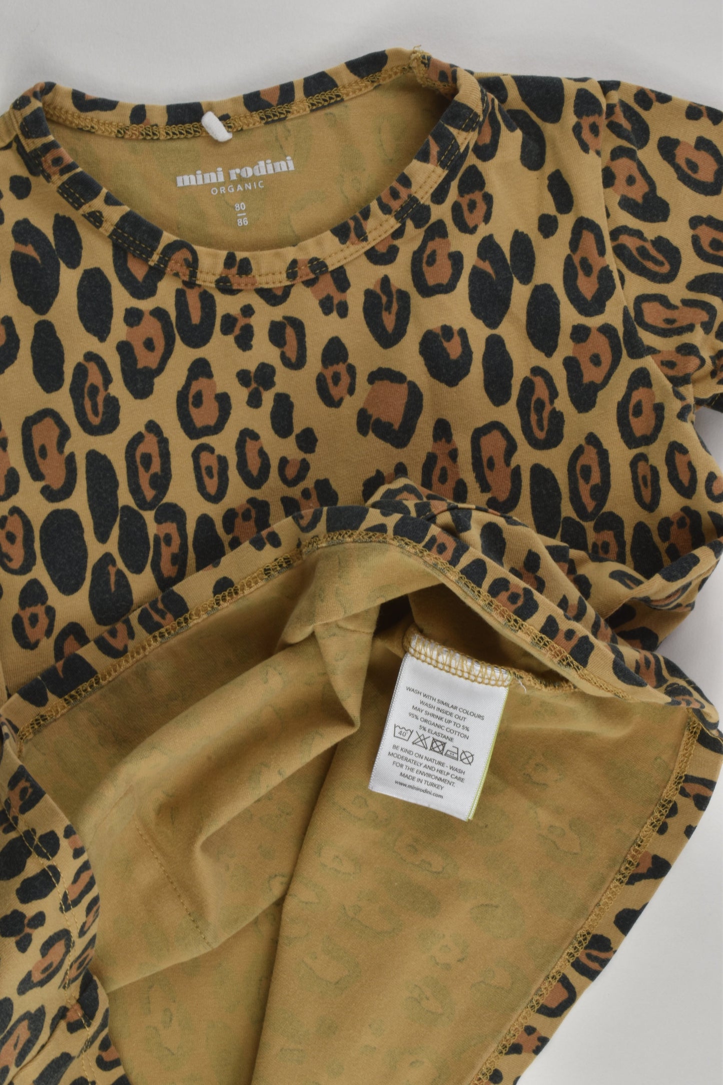 Mini Rodini Size 0-1 (80/86 cm) Leopard Print Dress
