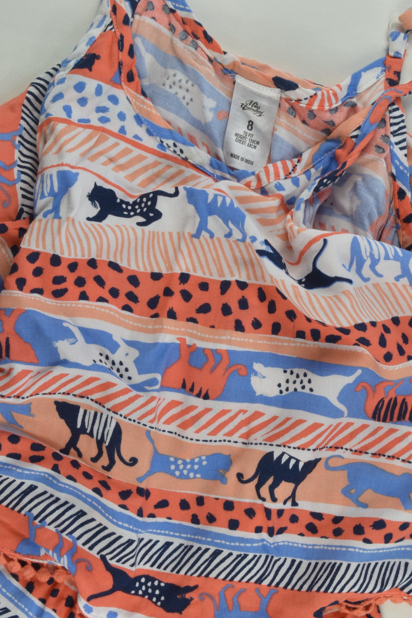 Miss Understood Size 8 Feline Short Playsuit