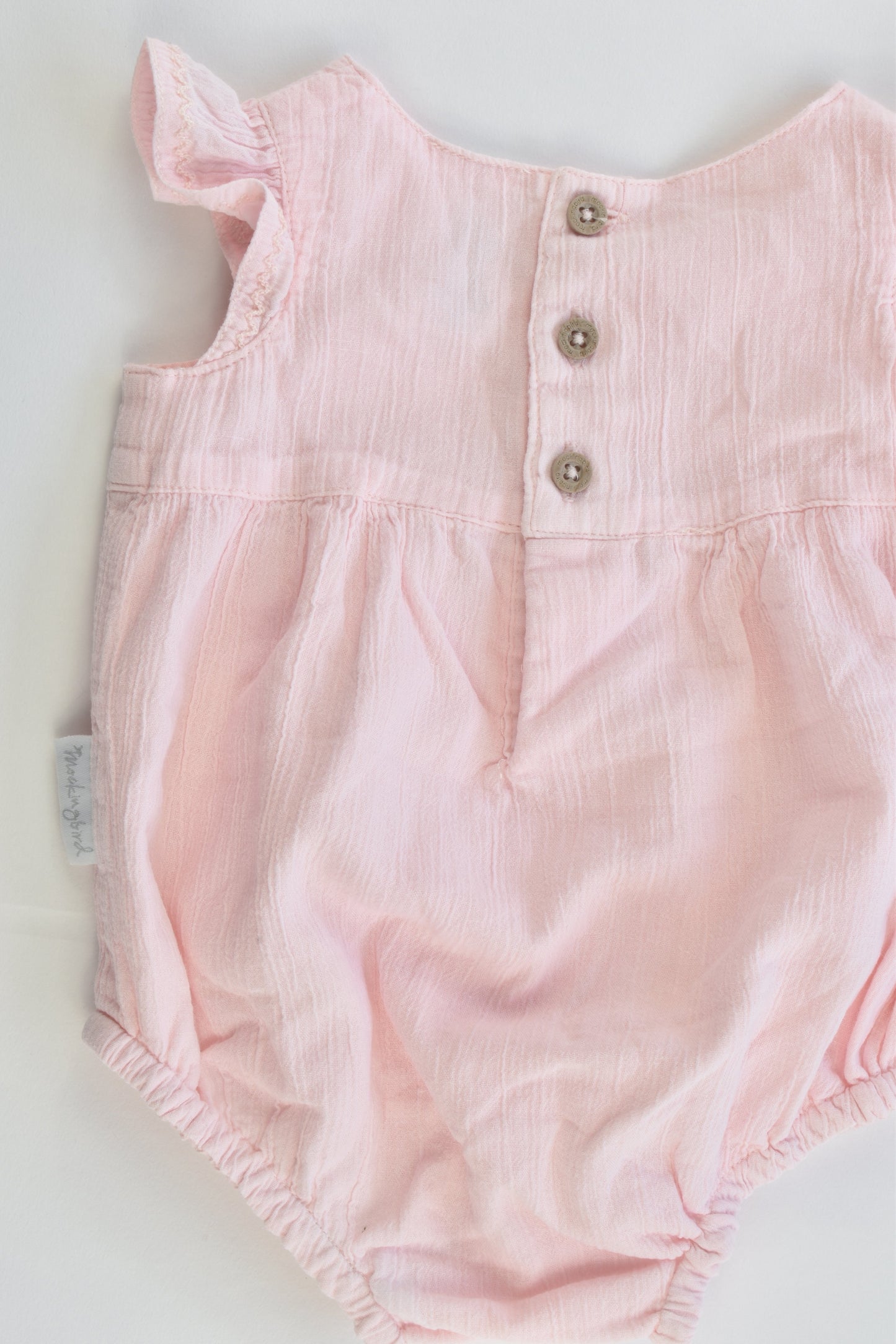 Mockingbird Size 000 (0-3 months) Lined Summer Romper