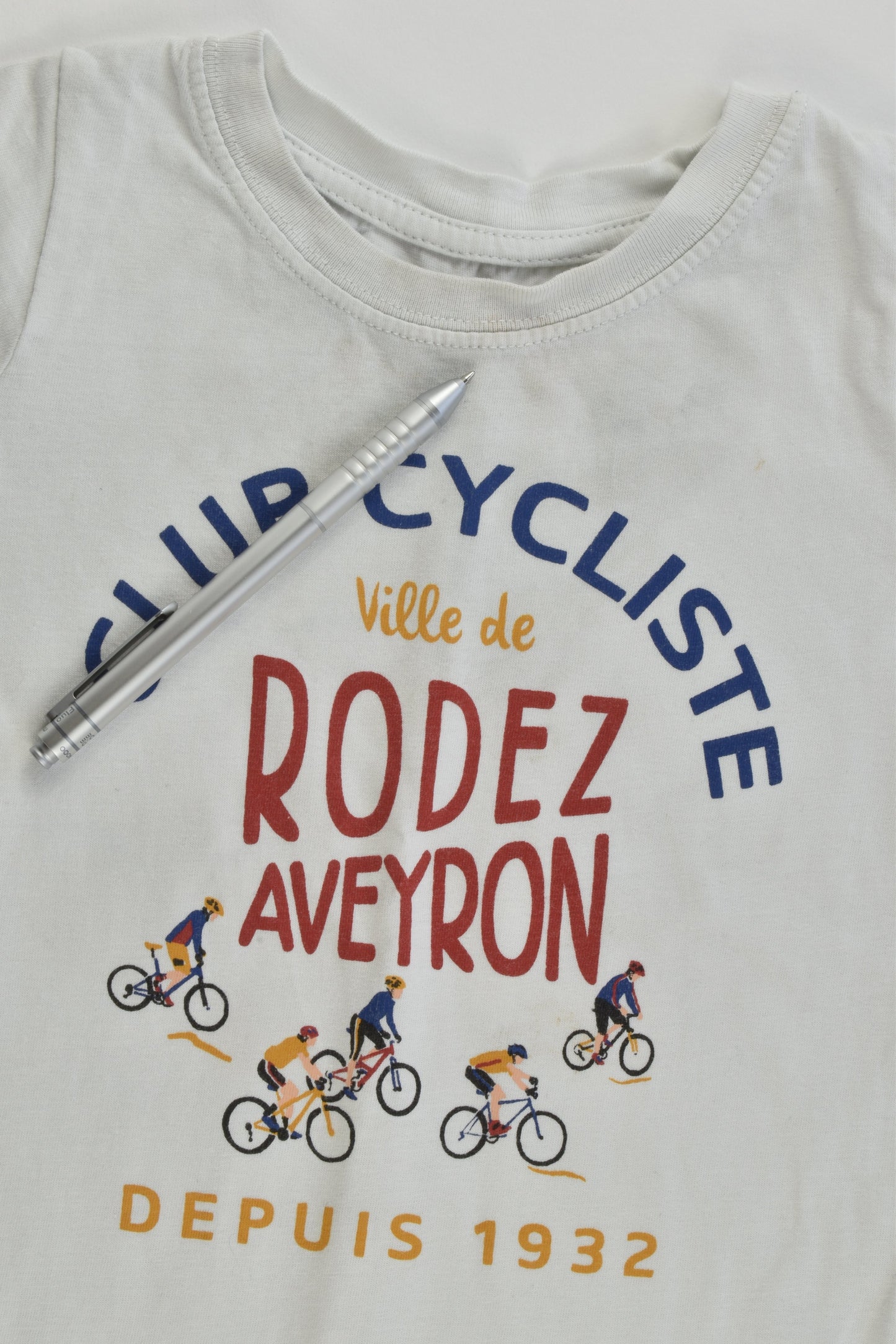 Monoprix Kids (France) Size 3 'Club Cycliste' T-shirt