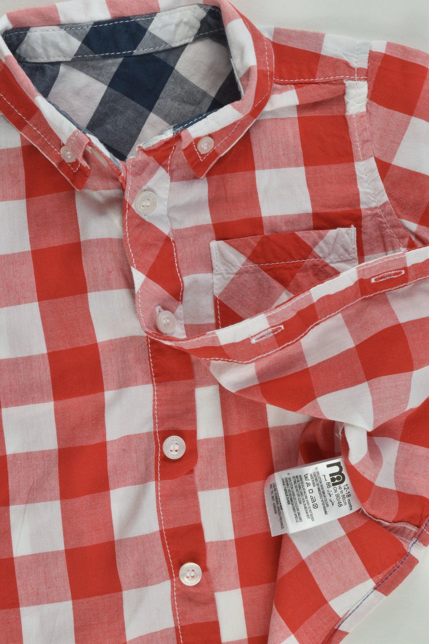 Mothercare Size 1 (12-18 months) Checked Shirt