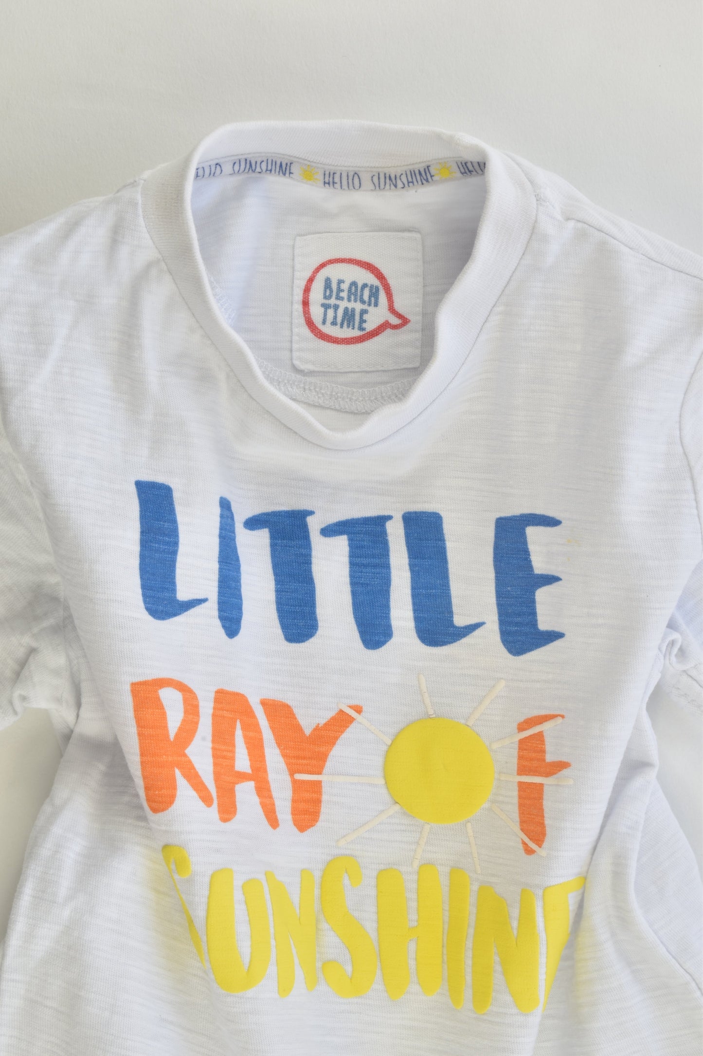 Mothercare Size 12-18 months "Little Ray of Sunshine" T-shirt