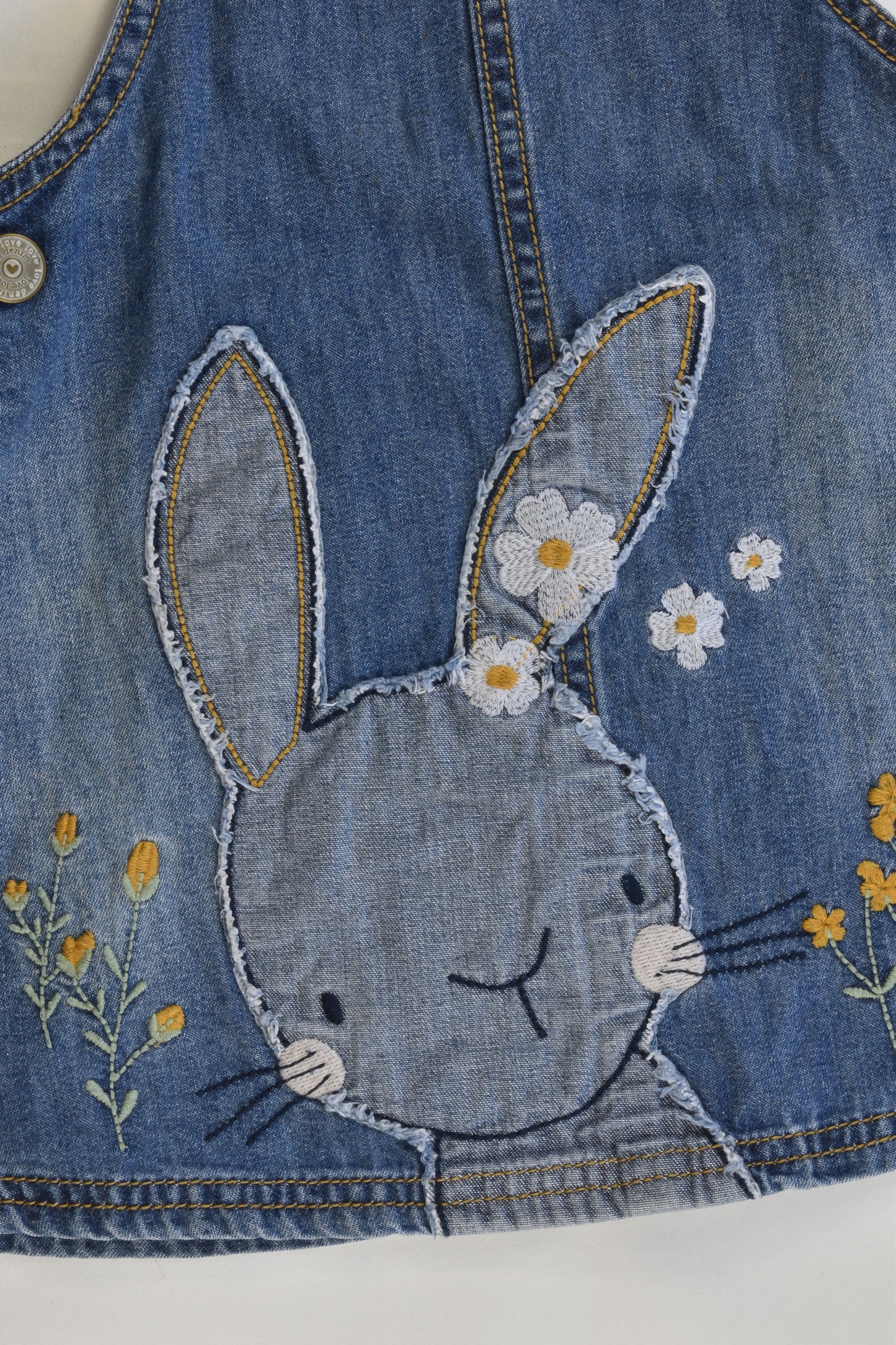 Mothercare Size 18-24 months (2) Rabbit Denim Dress