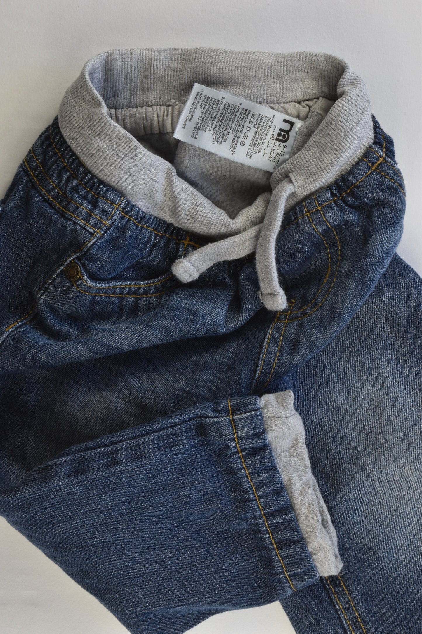 Mothercare Size 9-12 months (0) Lined Denim Pants