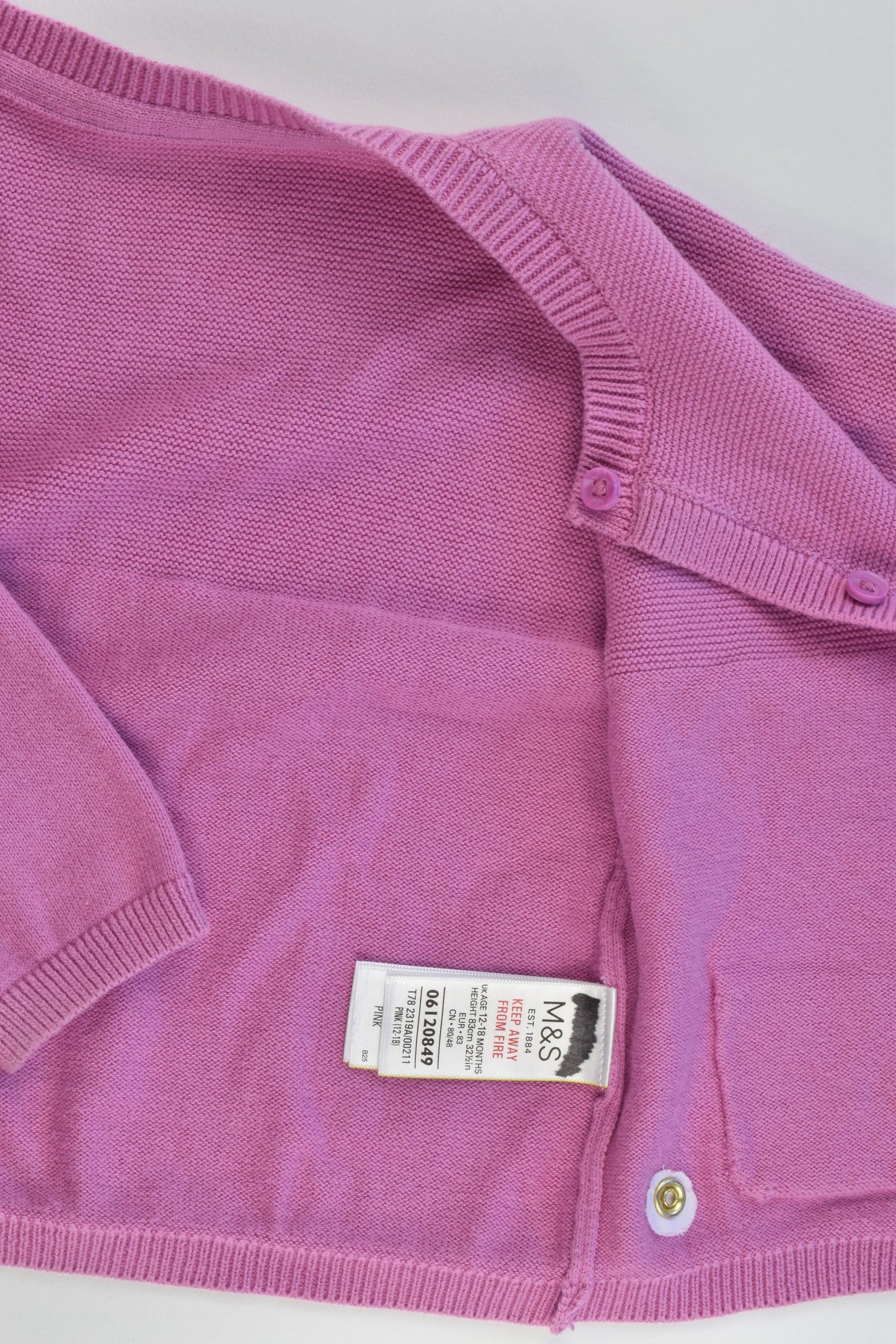 M&S Size 1 (12-18 months) Knitted Cardigan