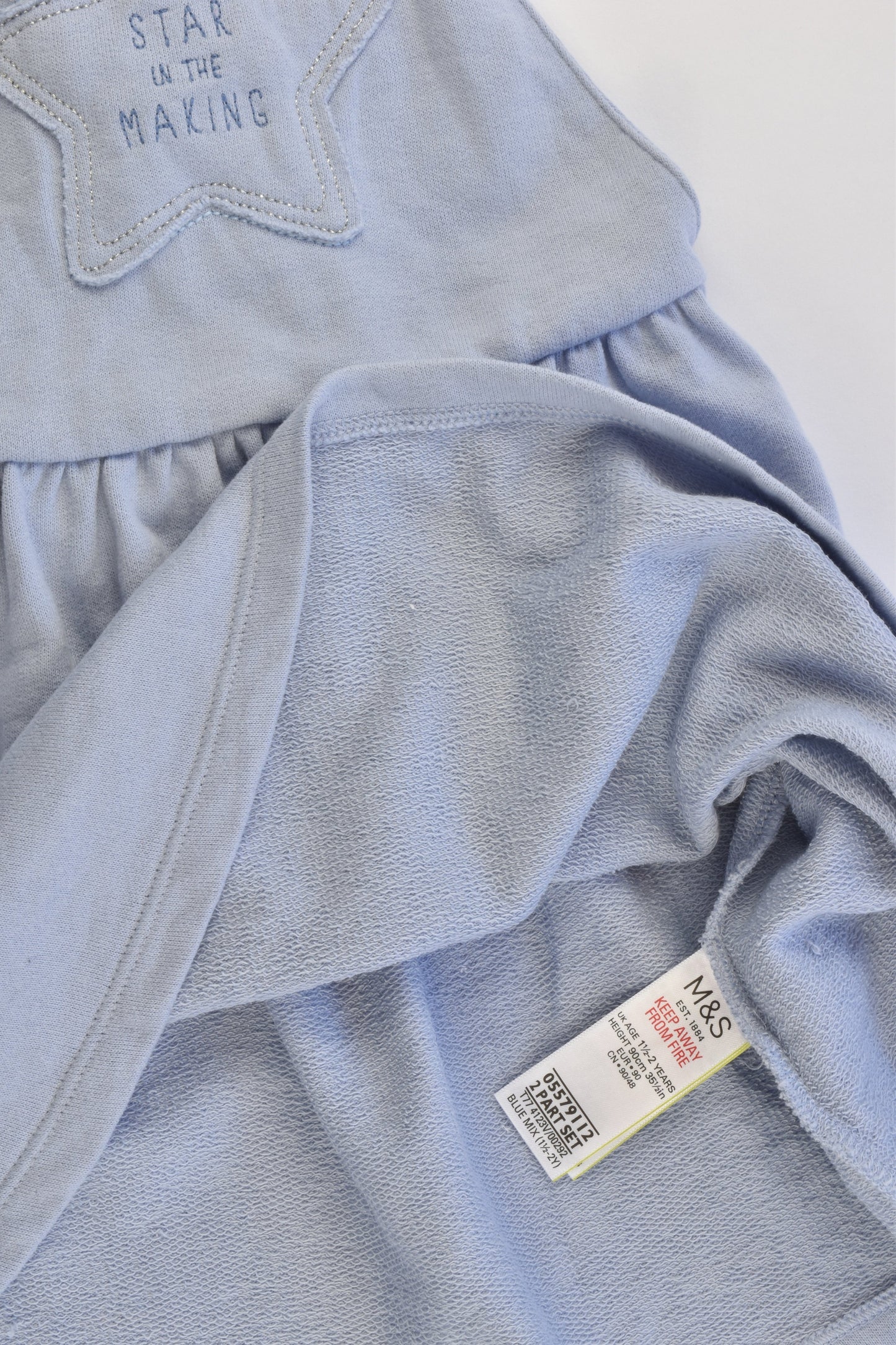 M&S Size 2 (18-24 months, 90 cm) 'Star In The Making' Sweater Dress