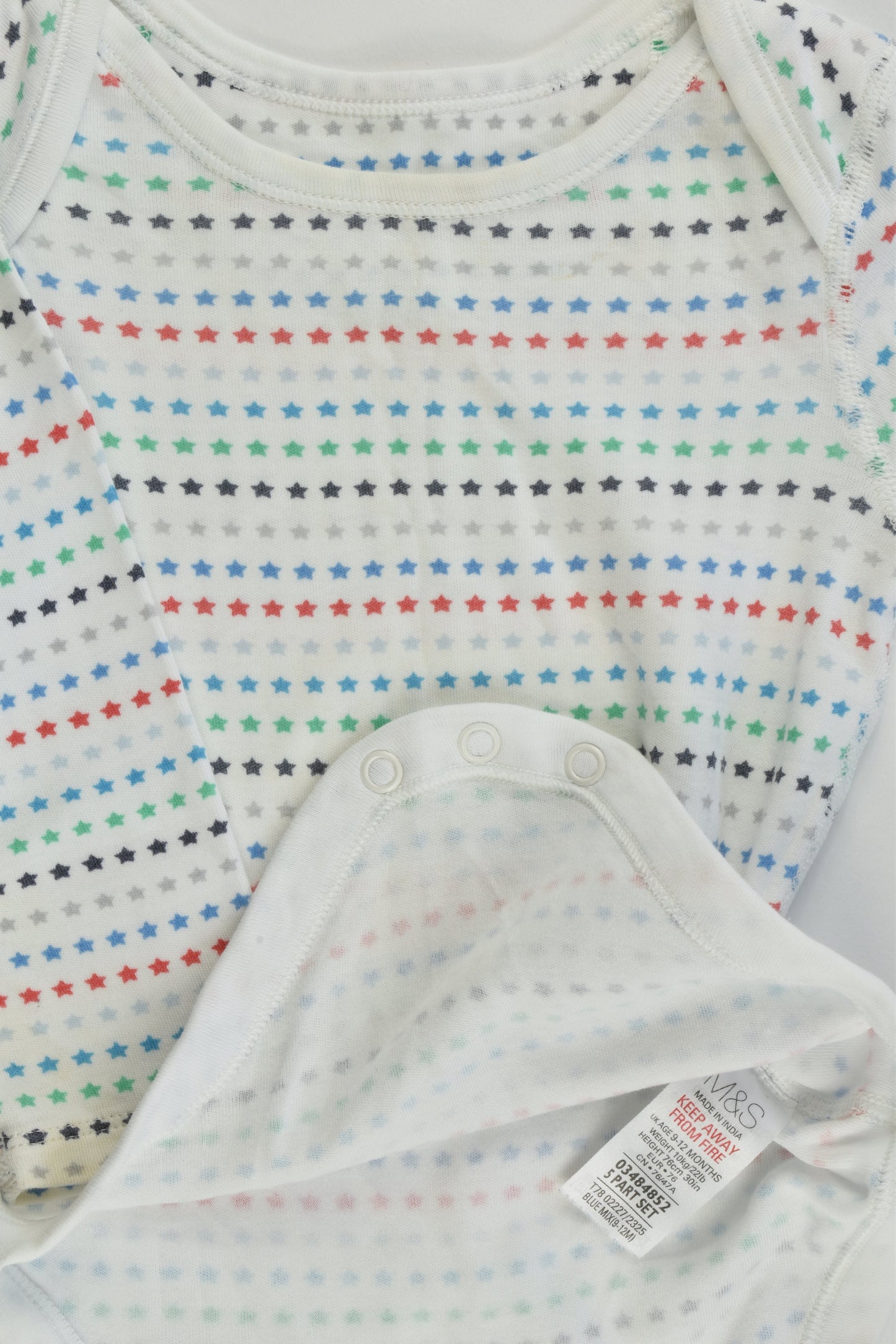 M&S Size 9-12 months (76 cm) Star Bodysuit