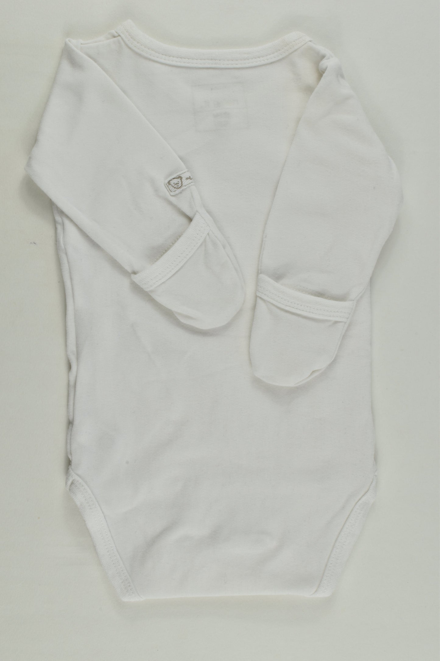 Name It Size 0000 (50 cm) Organic 'Little Newborn' Teddy Wrap Bodysuit