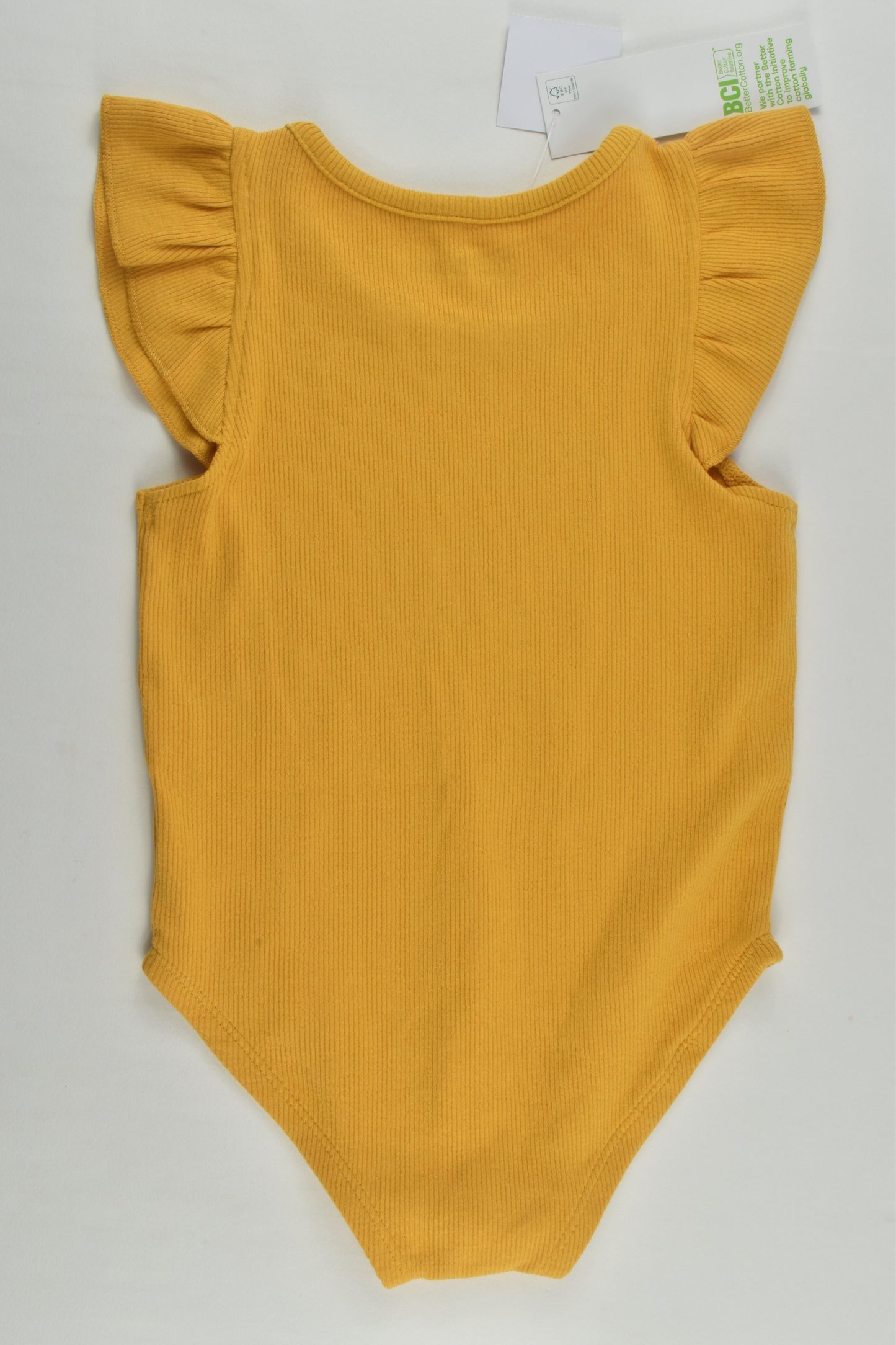 NEW Anko Size 3 Mustard Ribbed Bodysuit