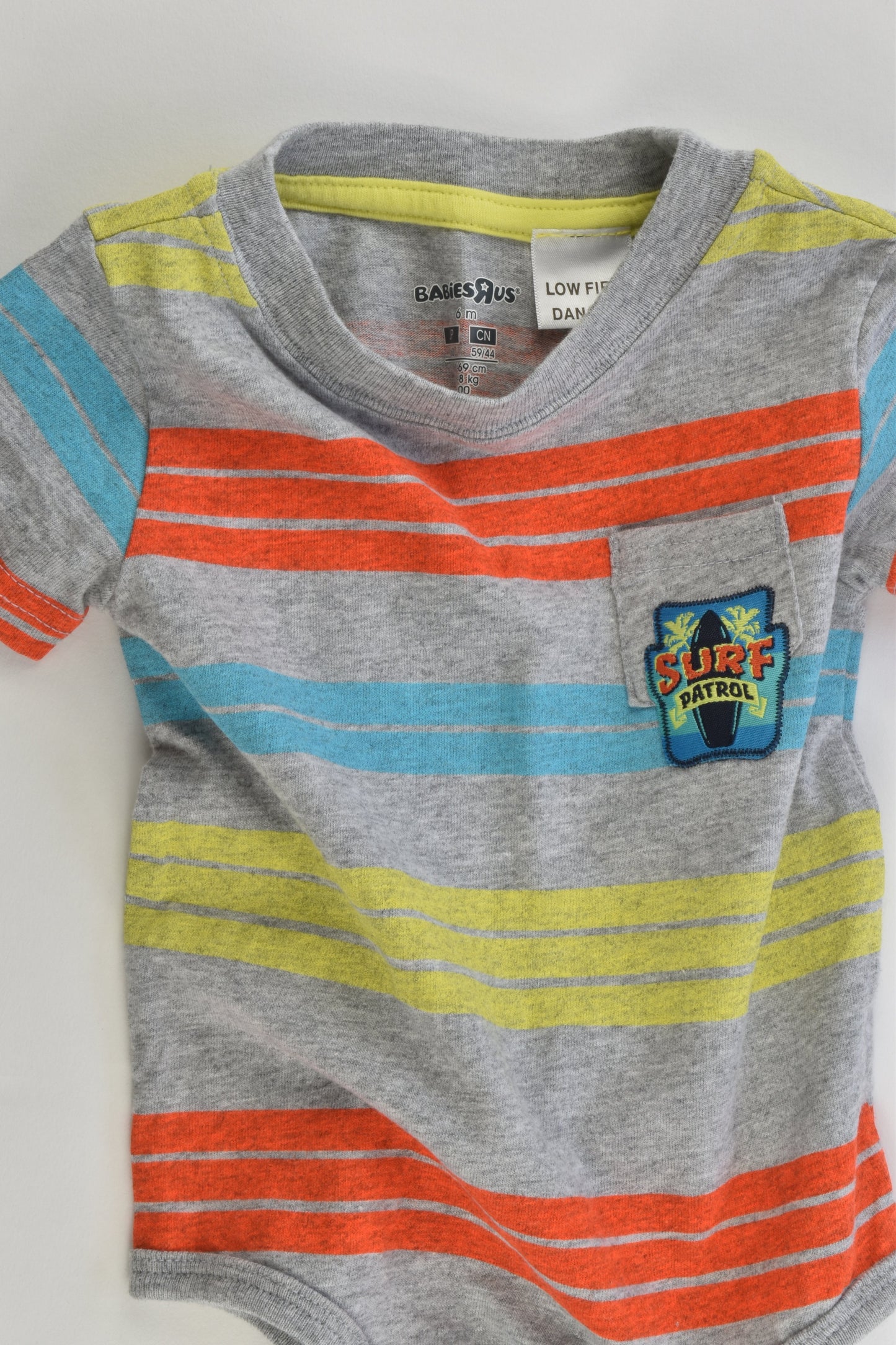 NEW BabiesRus Size 00 (6 months, 61-69 cm) 'Surf Patrol' Bodysuit