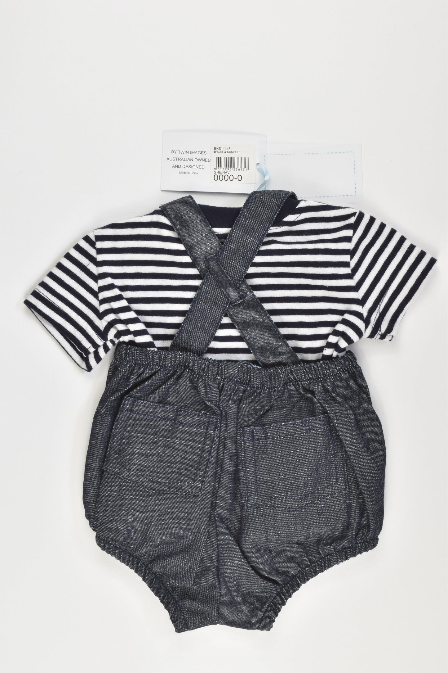 NEW Baby Ka-Boosh Size 0000 (56 cm) T-shirt and Soft Denim Romper