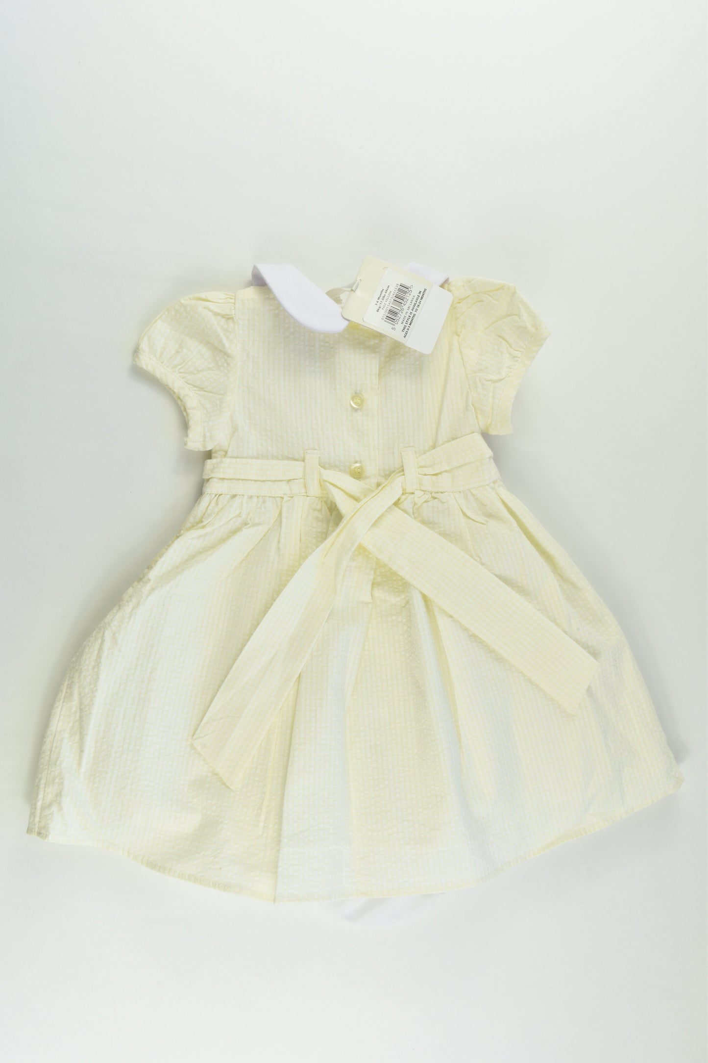 NEW Bambini by BHS Size 00 (3-6 months, 68 cm) Lined Smocked Dress with Matching Bloomers
