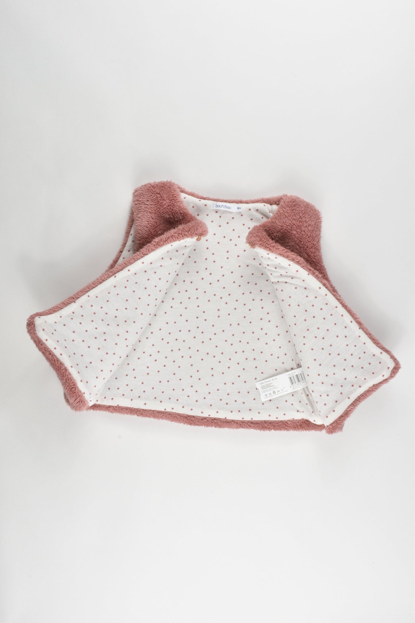 NEW Bout'chou France Size 18 months Fluffy Vest