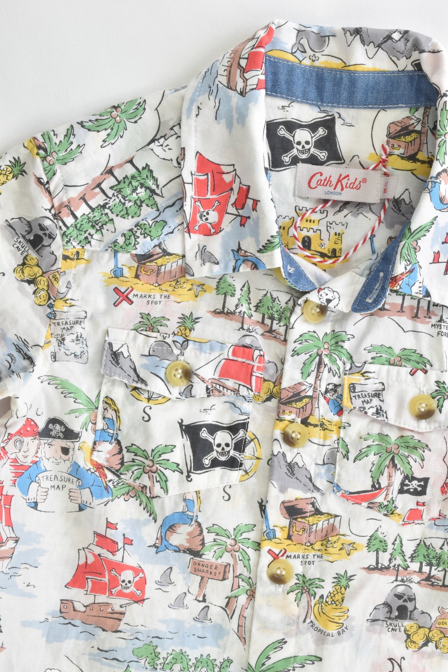 NEW Cath Kids London Size 1-2 Years Pirate Collared Shirt