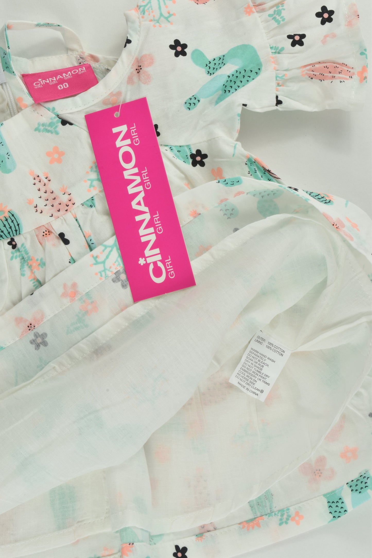 NEW Cinnamon Girl Size 00 Lined Cactus Dress