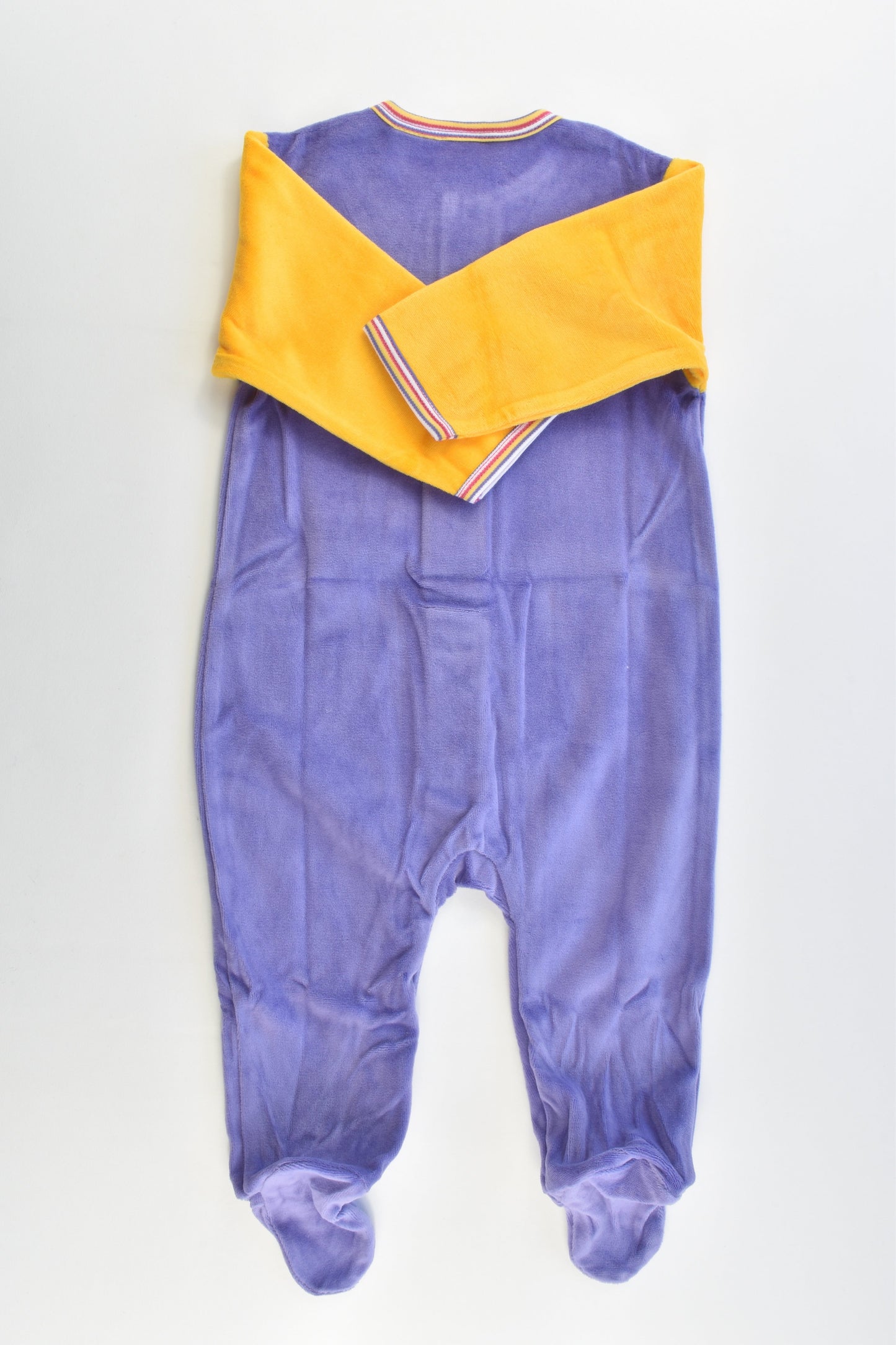 NEW Coles Baby Size 0 Vintage Velour Footed Romper