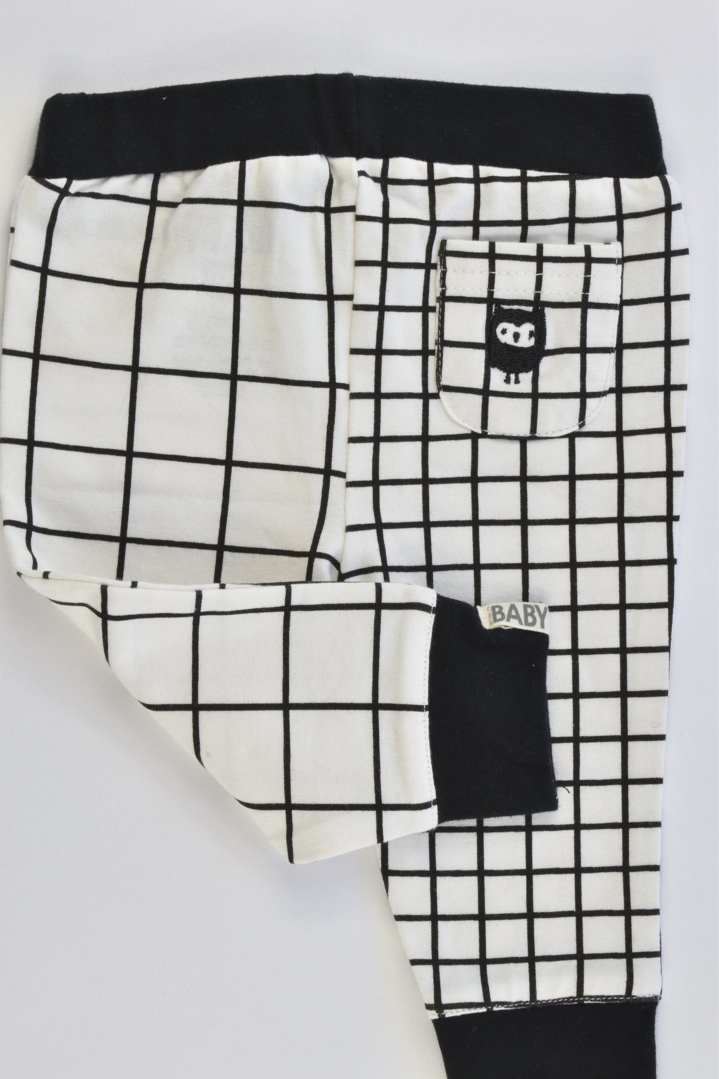 NEW Cotton On Baby Size 000 Checked Owl Pants