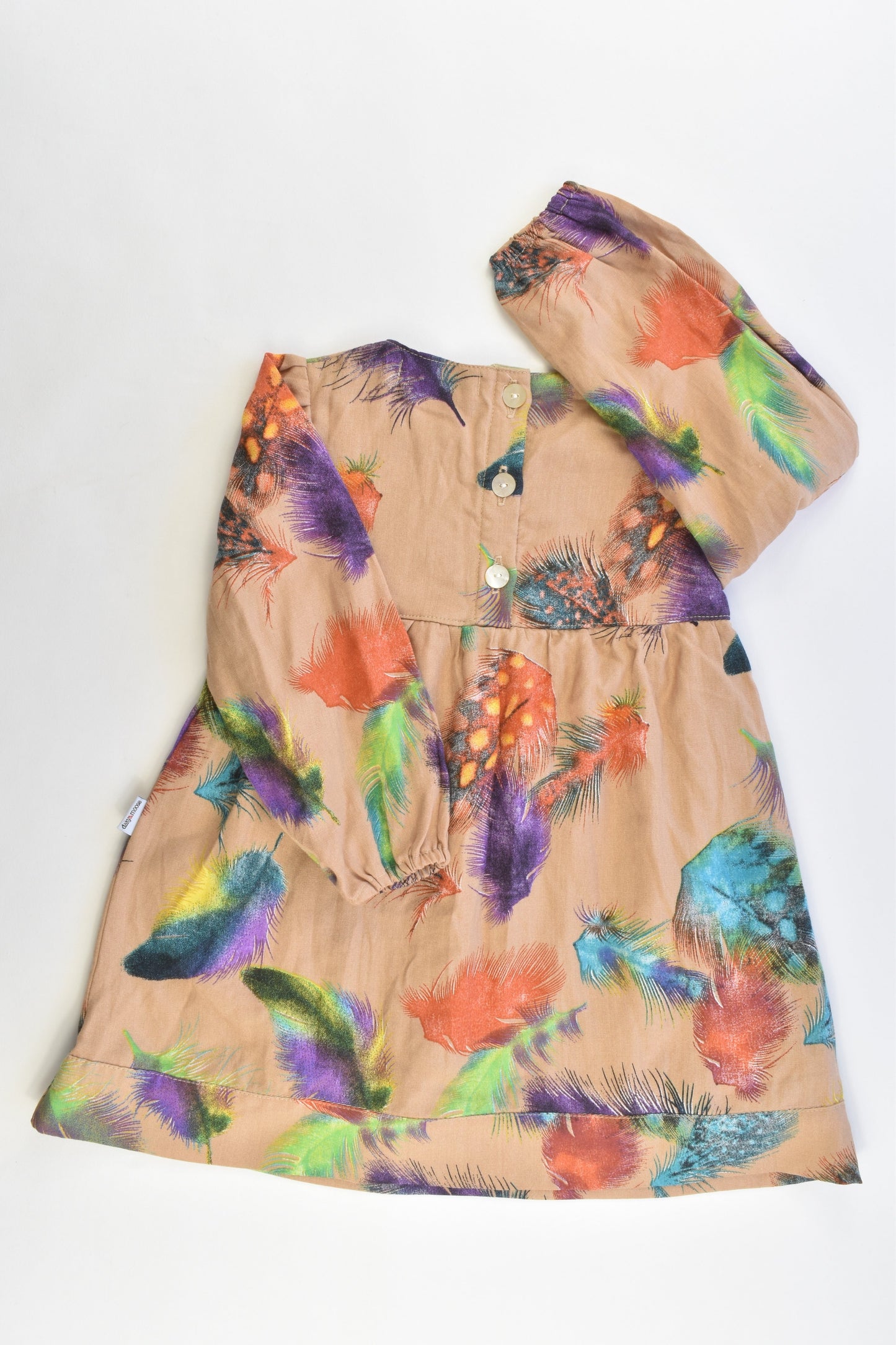 NEW Daisy & Moose Australia Size 18-24 months Feathers Lined Dress