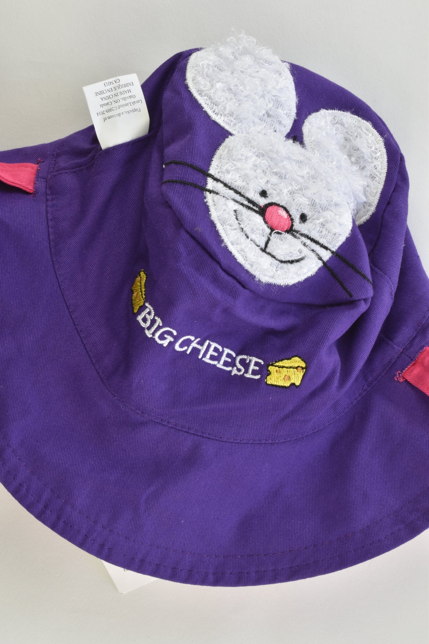 NEW FlapJack Kids Size 6-24 months Reversible Mouse/Elephant Sun Hat