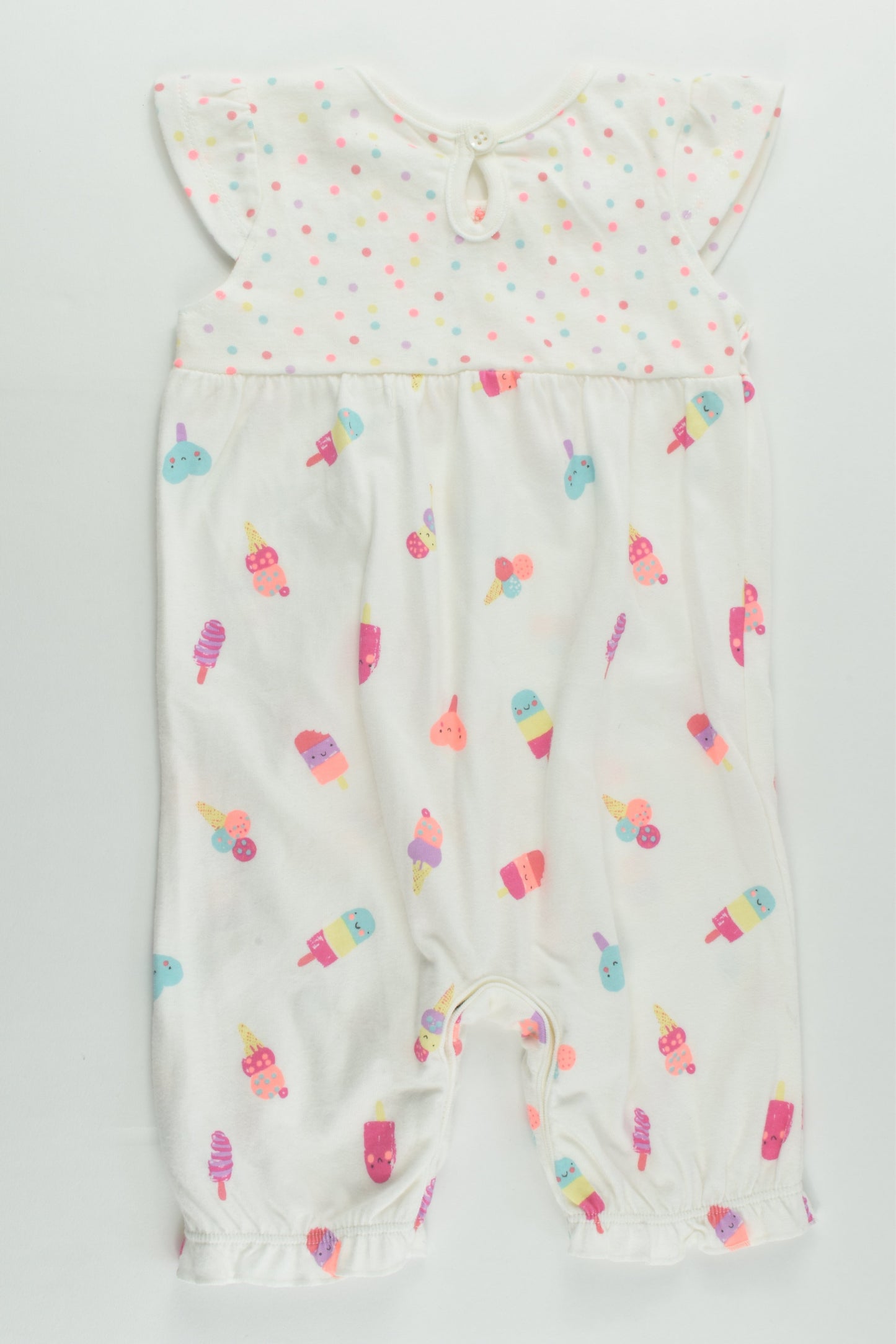 NEW George Size 0 (6-9 months, 68-74 cm) Ice Creams Short Playsuit