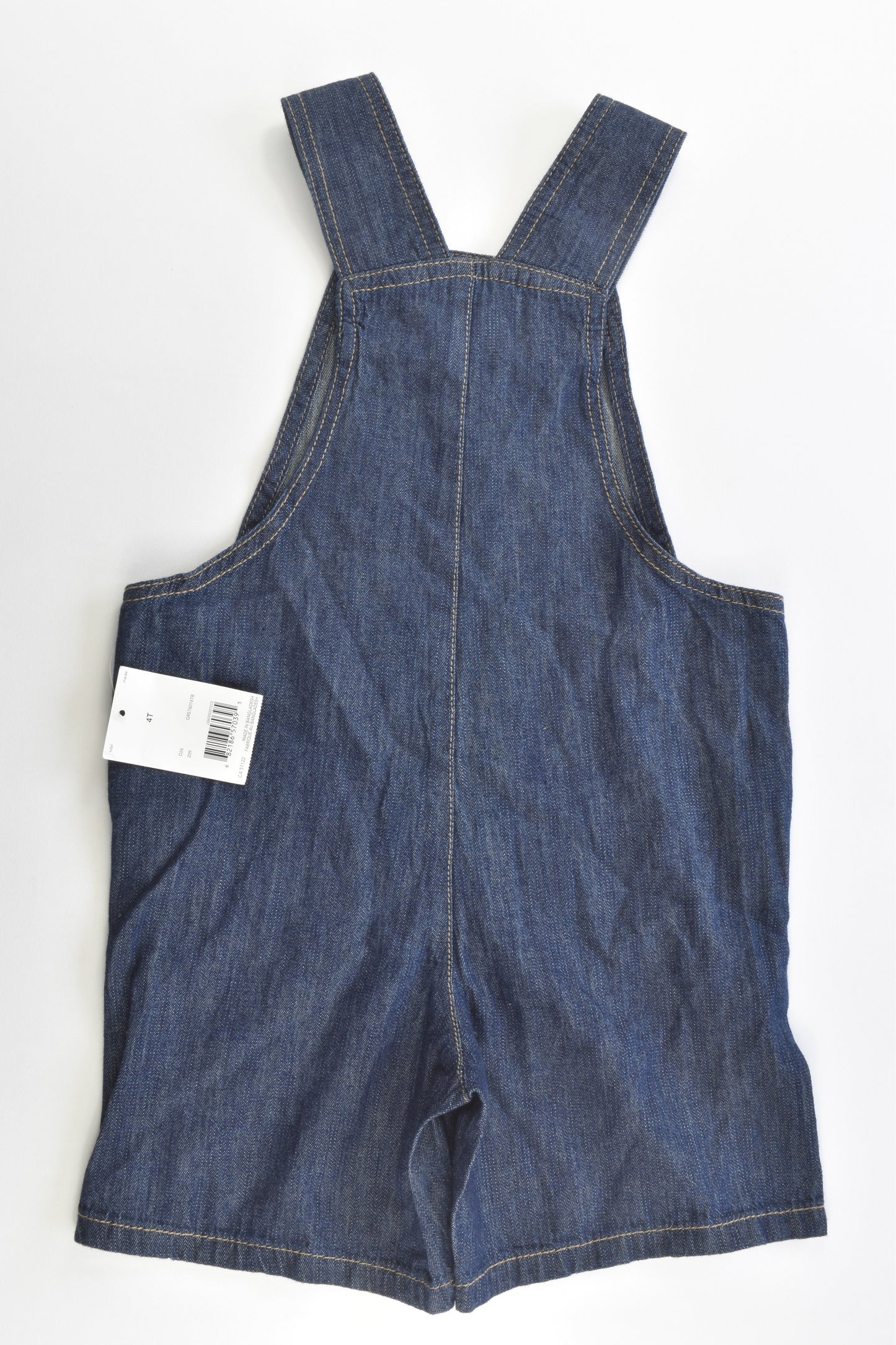 NEW George Size 4 Lightweight Short Denim Overalls