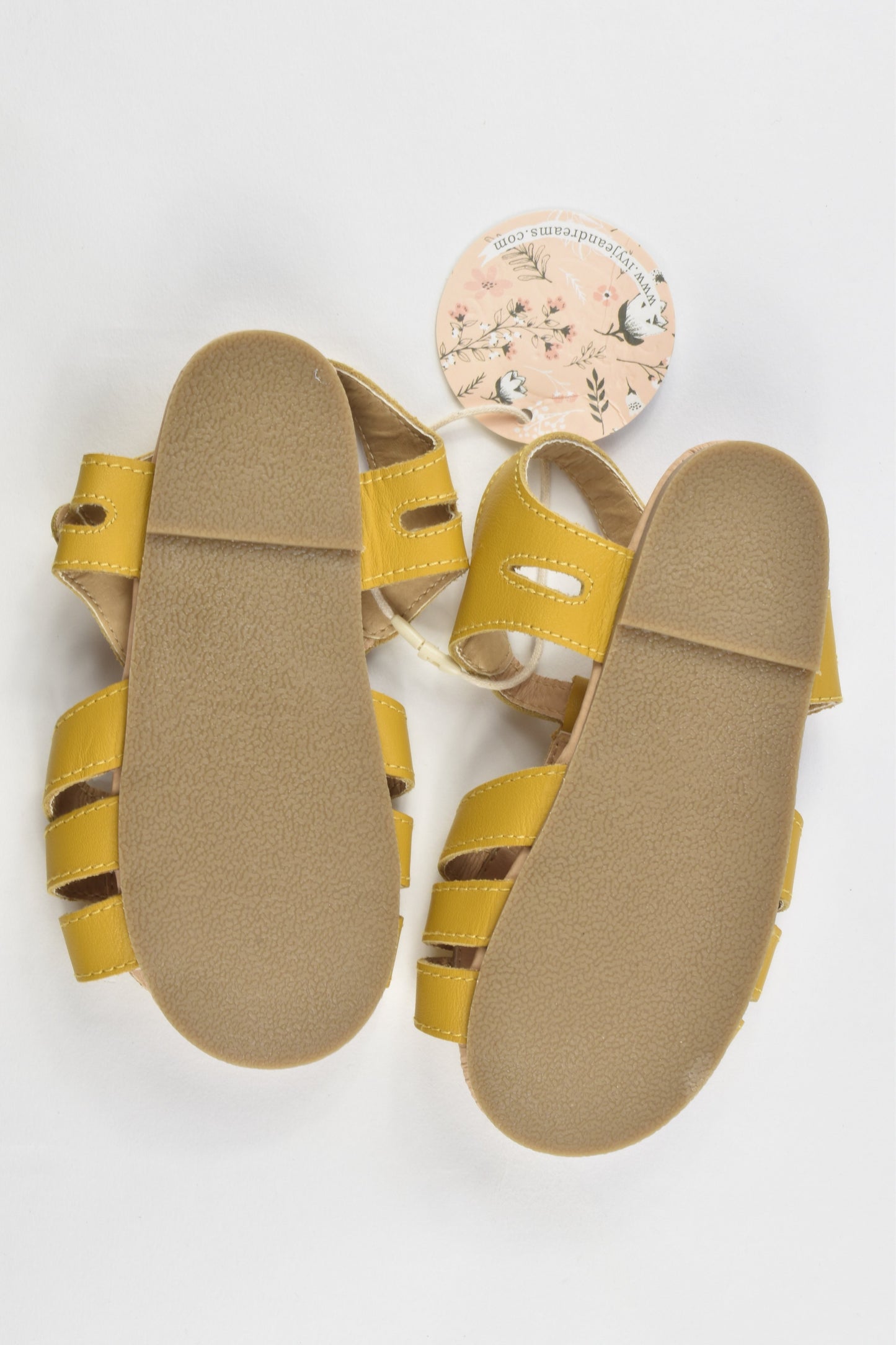 NEW Ivy Jean Dreams Size 11 Leather Mustard Sadie Sandals