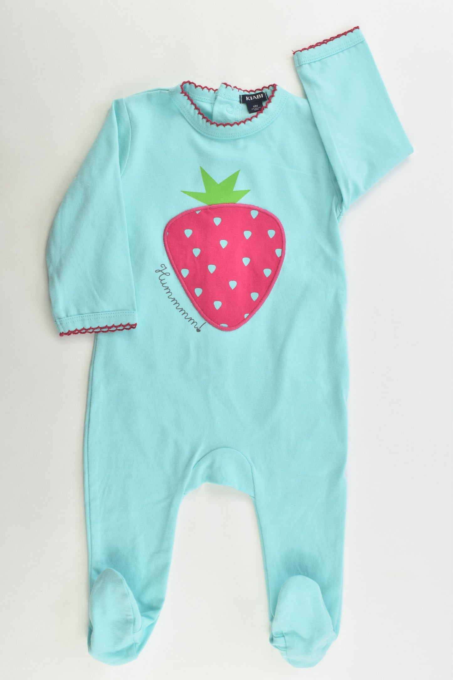 NEW Kiabi (France) Size 00 (6 months, 63-69 cm) Footed Strawberry Romper