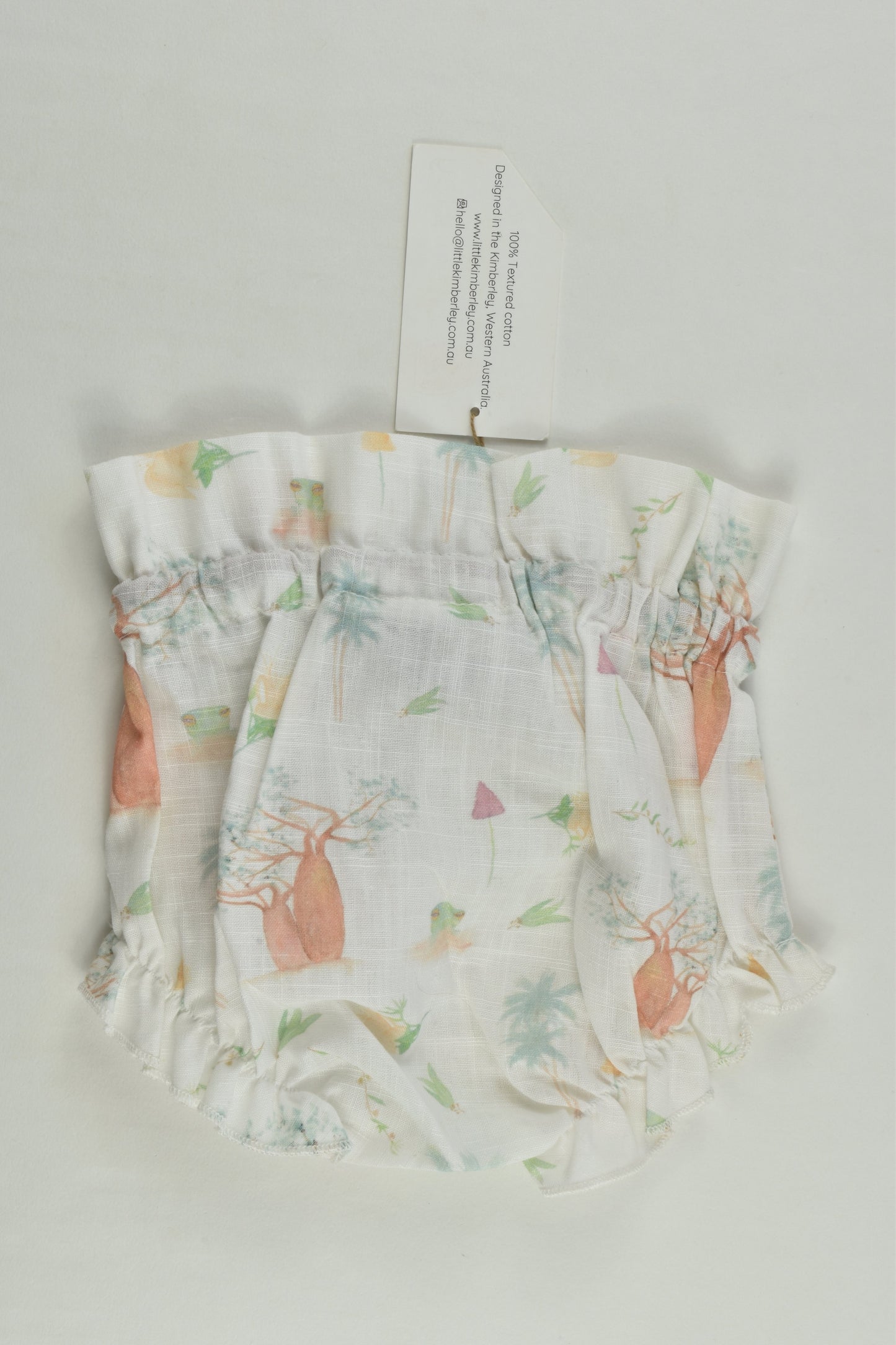 NEW Little Kimberley Size 0 (6-12 months) Boab Flower Bloomers with Leather Tie