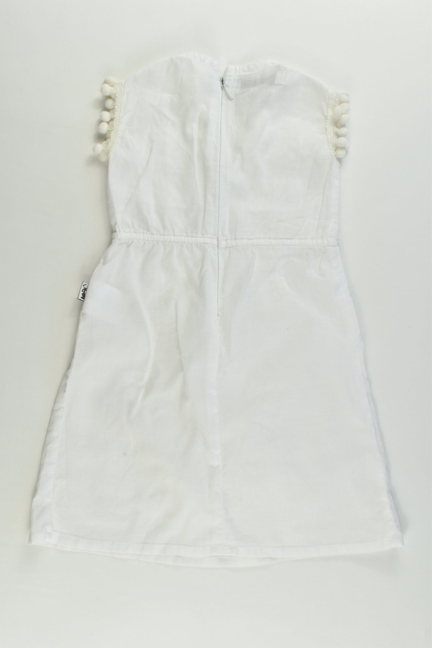 NEW Littlehorn Size 1 Dress with Pom Pom and Lace Details