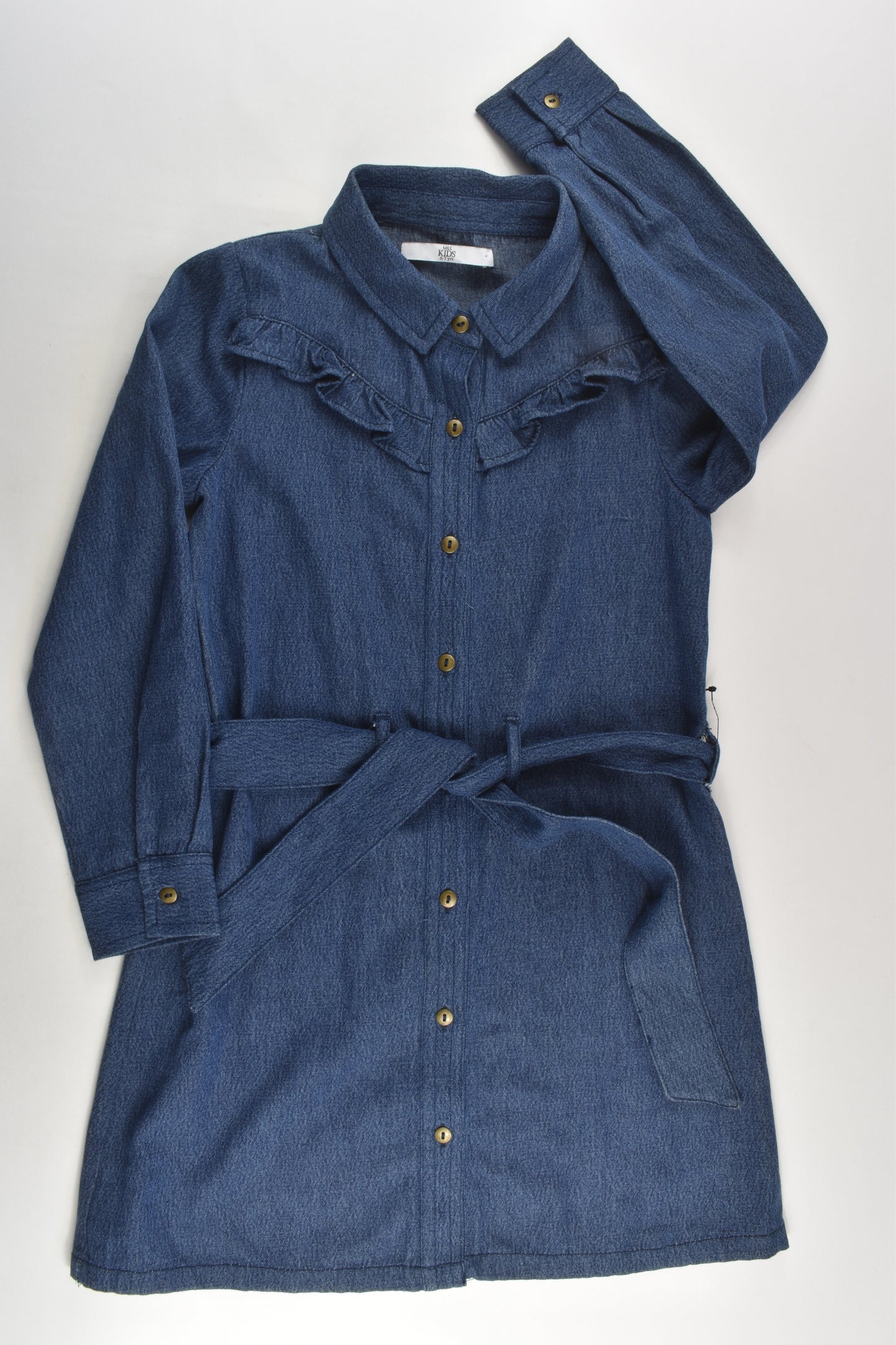 NEW Marks & Spencer Size 6-7 (122 cm) Lightweight Denim Dress