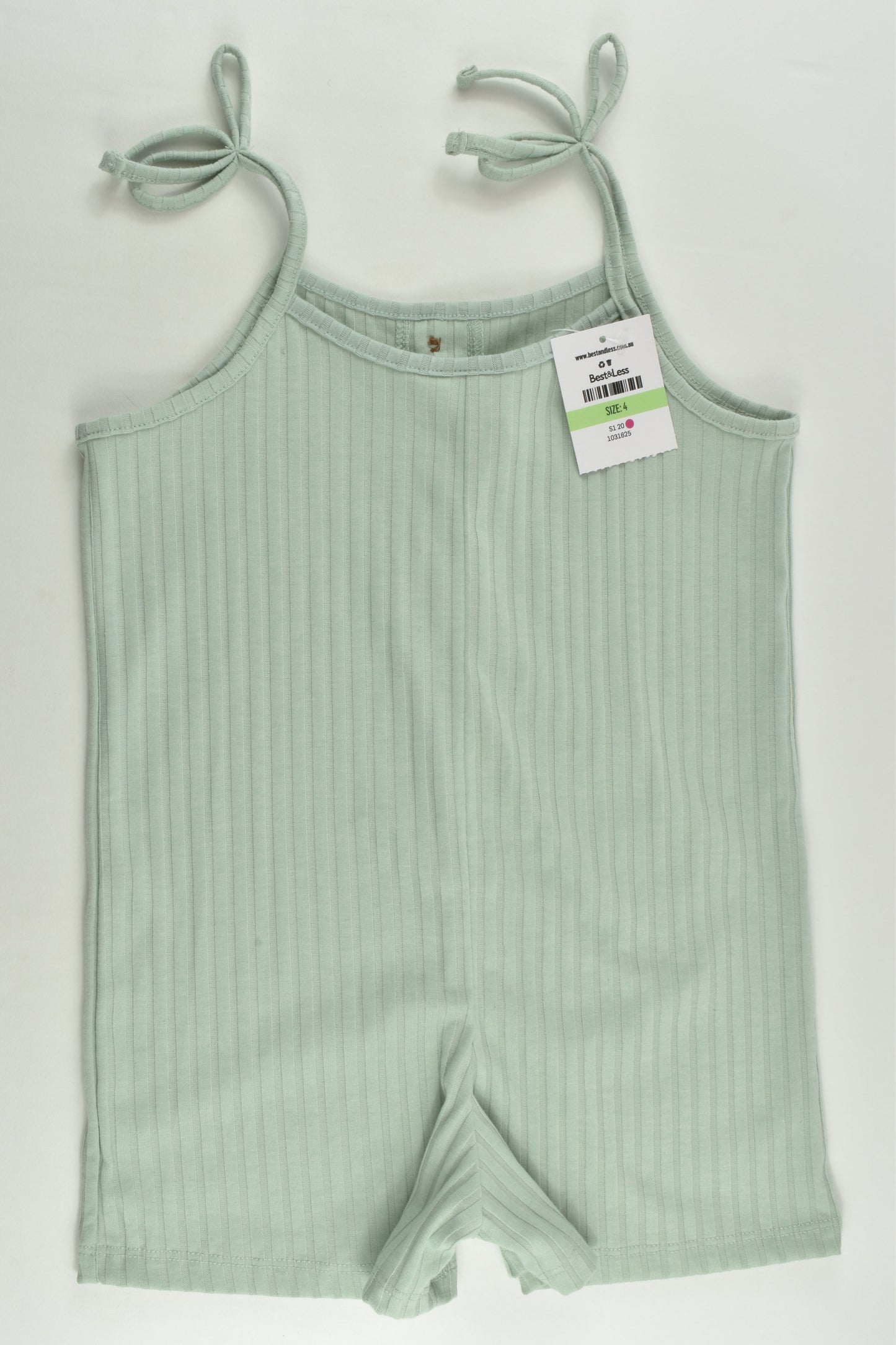 NEW Mini Mango Size 4 Ribbed Short Playsuit