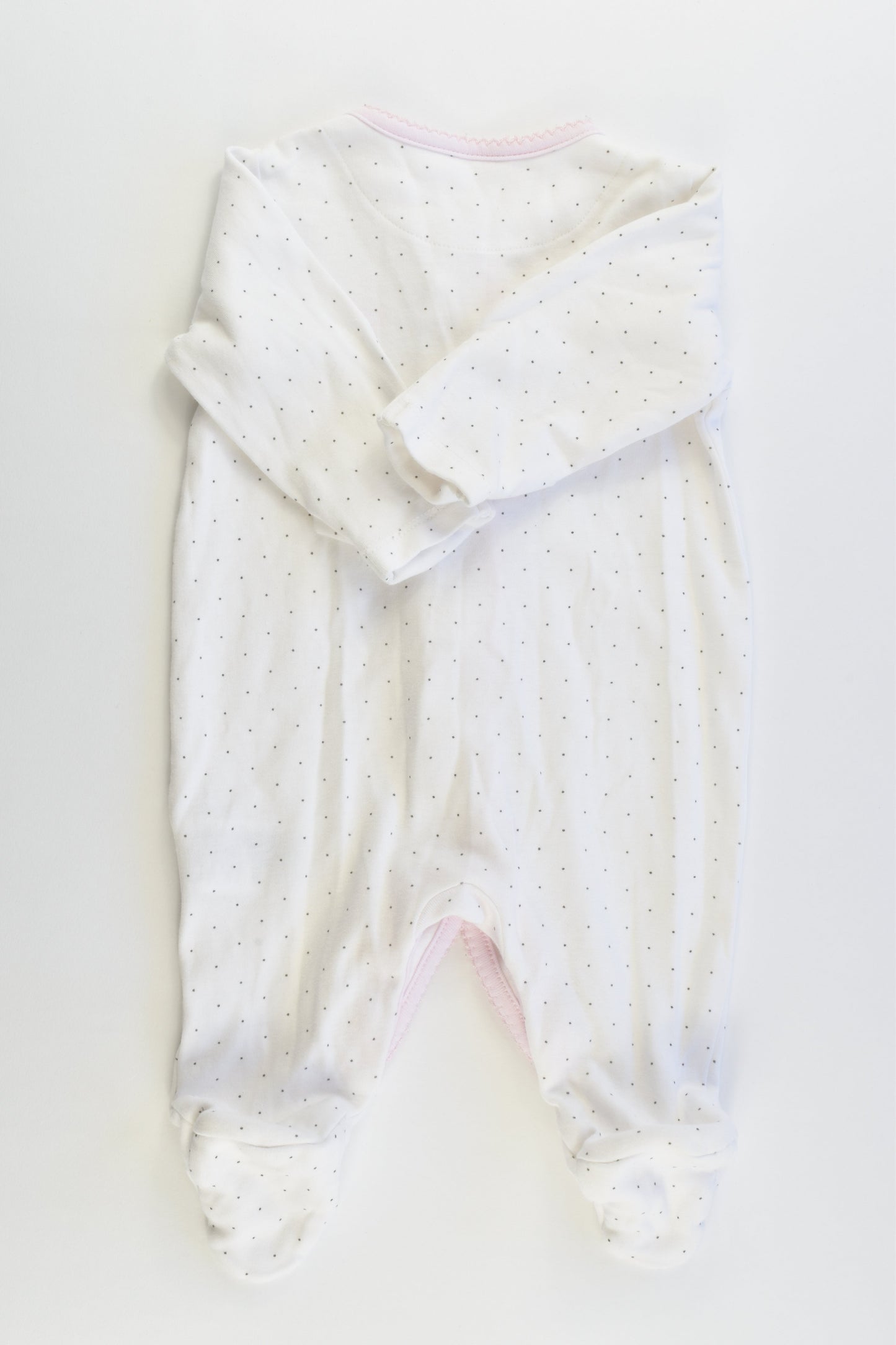 NEW Mothercare Size 000 (0-3 months) Footed 'Pretty Little Thing' Romper