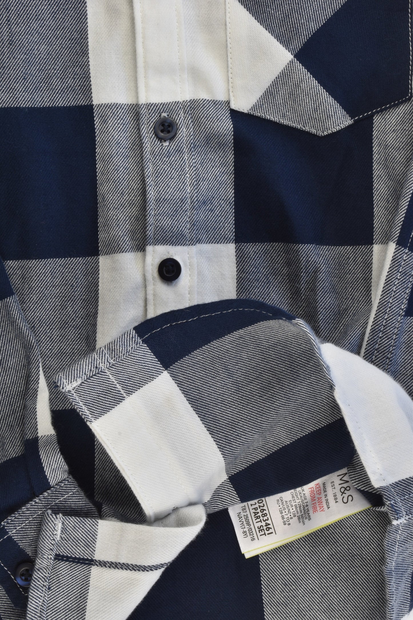 NEW M&S Size 7-8 Collared Shirt