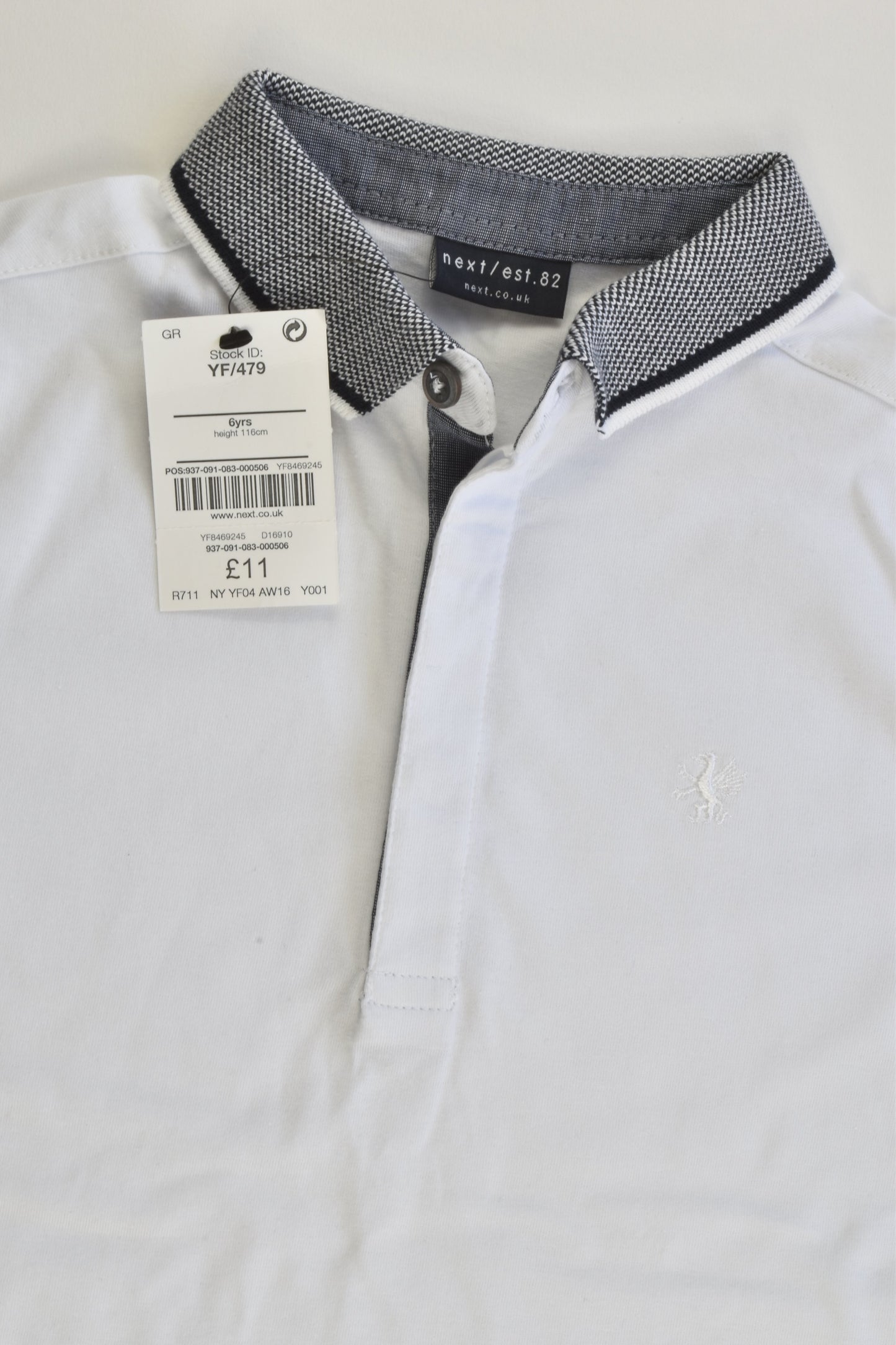 NEW Next (UK) Size 6 (116 cm) Collared T-shirt