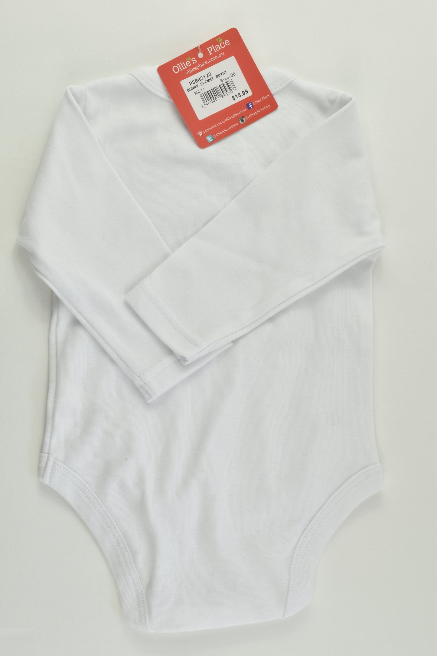 NEW Ollie's Place Size 000 (0-3 months) Bunny Bodysuit