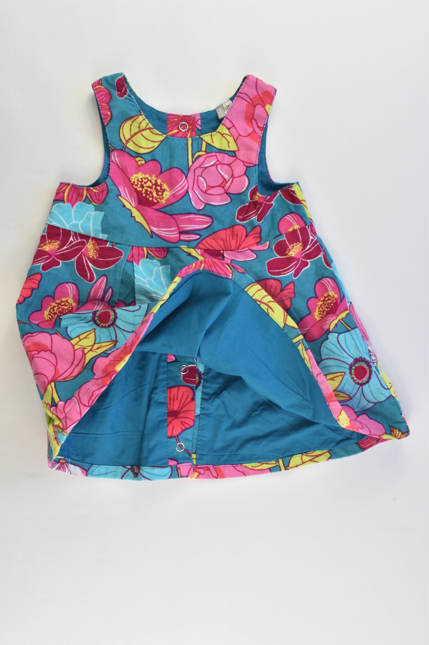 NEW Orchestra France Size 9 months (71 cm) Lined Stretchy Floral Cord Dress
