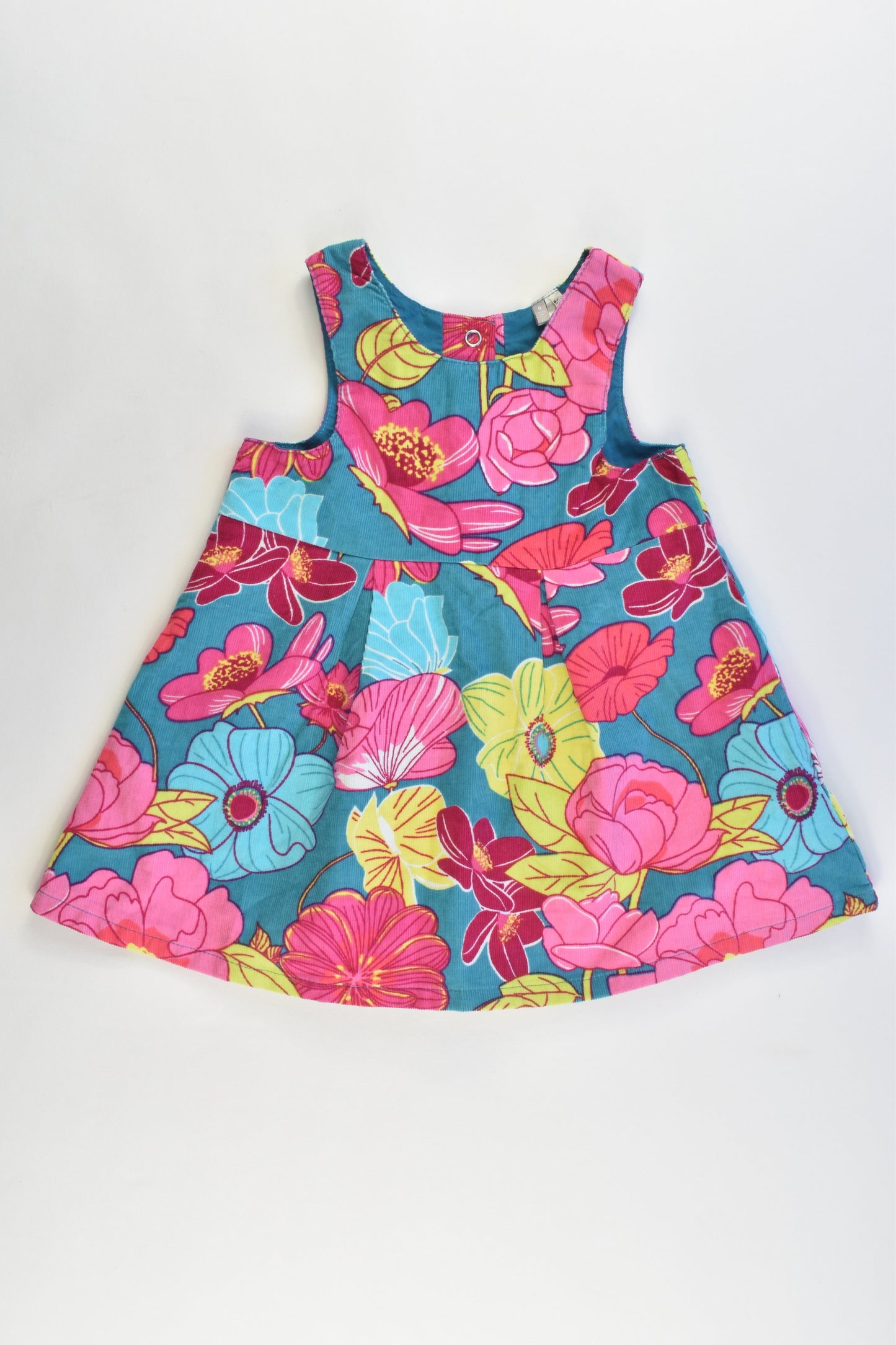 NEW Orchestra France Size 9 months (71 cm) Lined Stretchy Floral Cord Dress