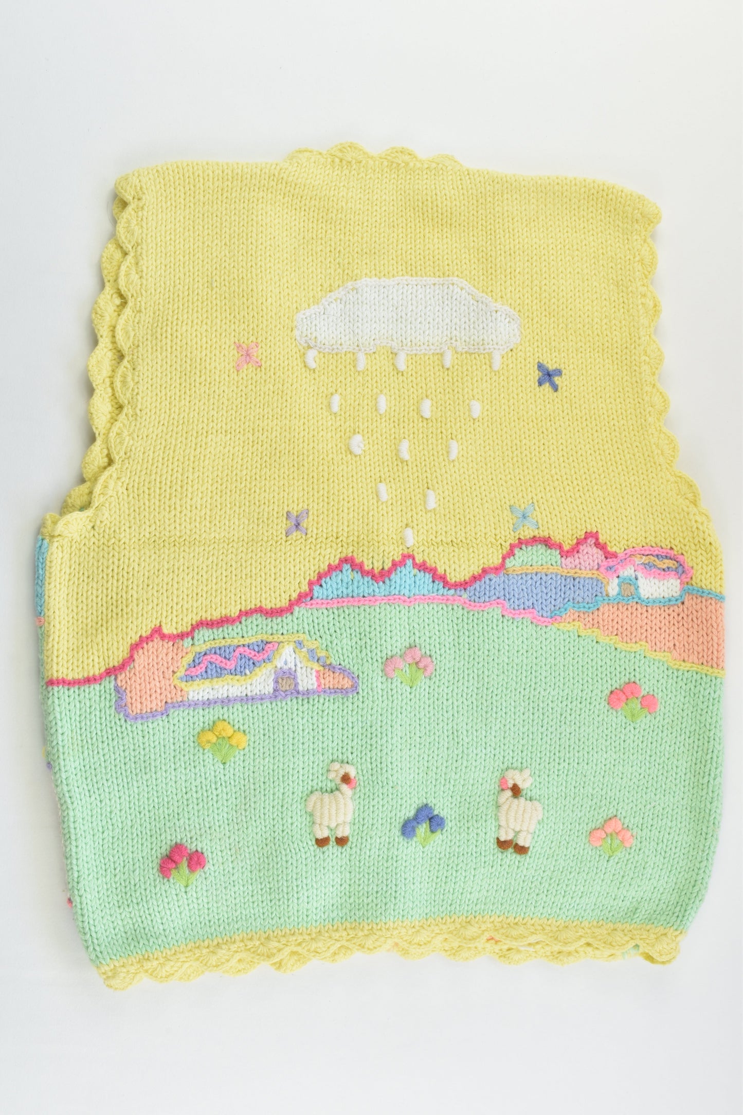 NEW Peruvian Handmade Size 10 Thick Cotton Vest with Buttons