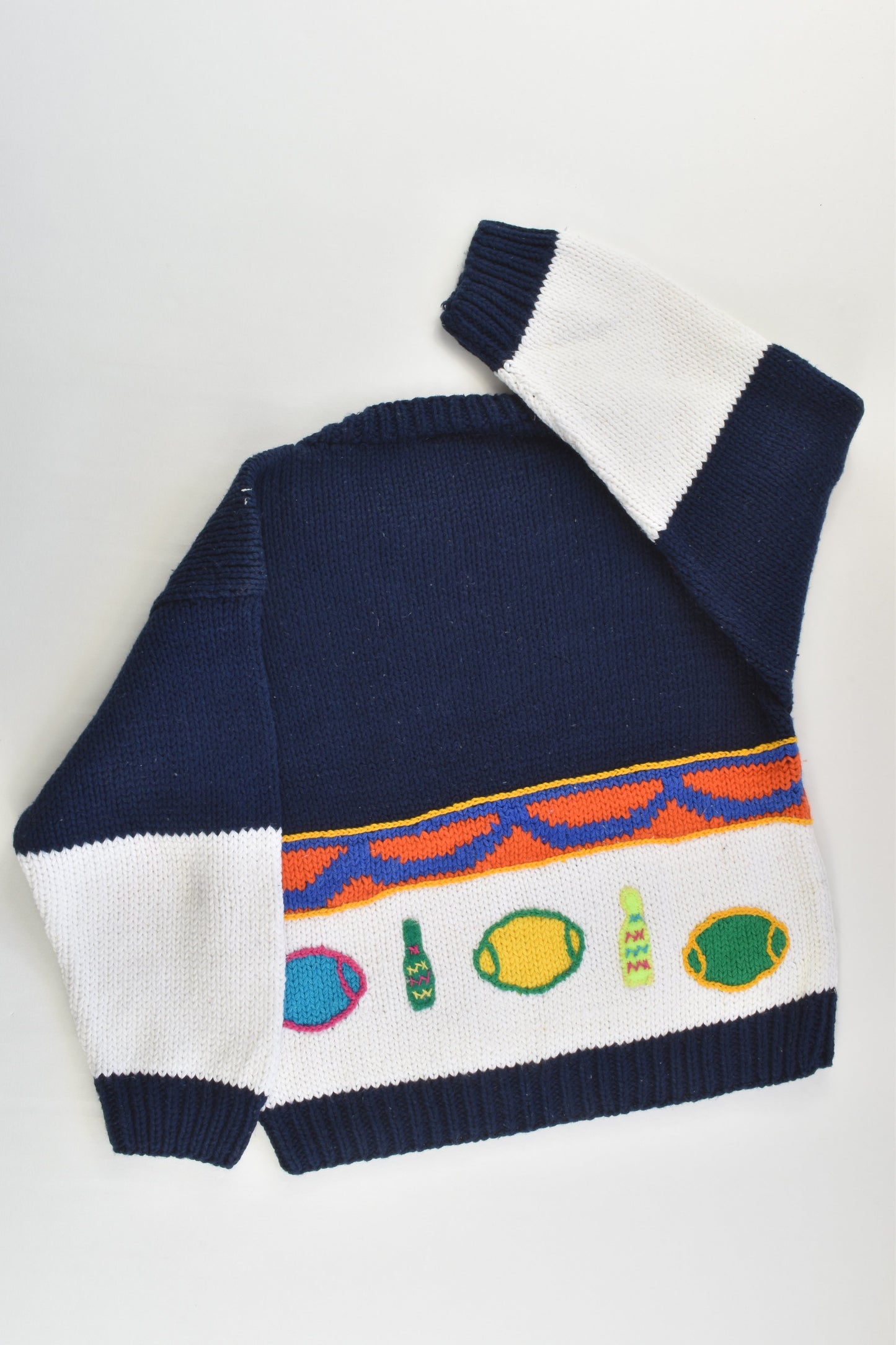 NEW Peruvian Handmade Size 4 Thick Clown Cotton Jumper