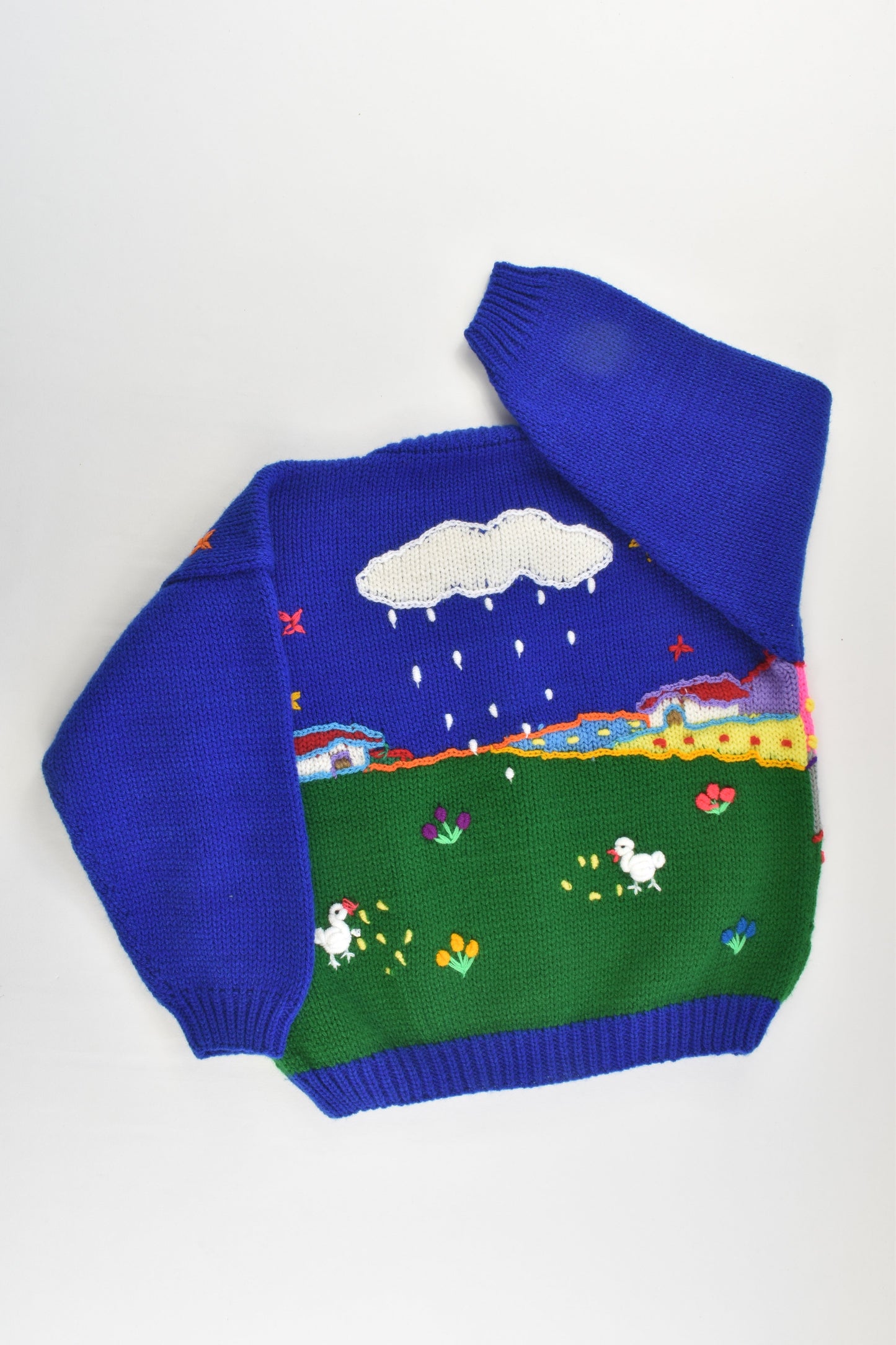 NEW Peruvian Handmade Size 4 Wool Jumper with Buttons