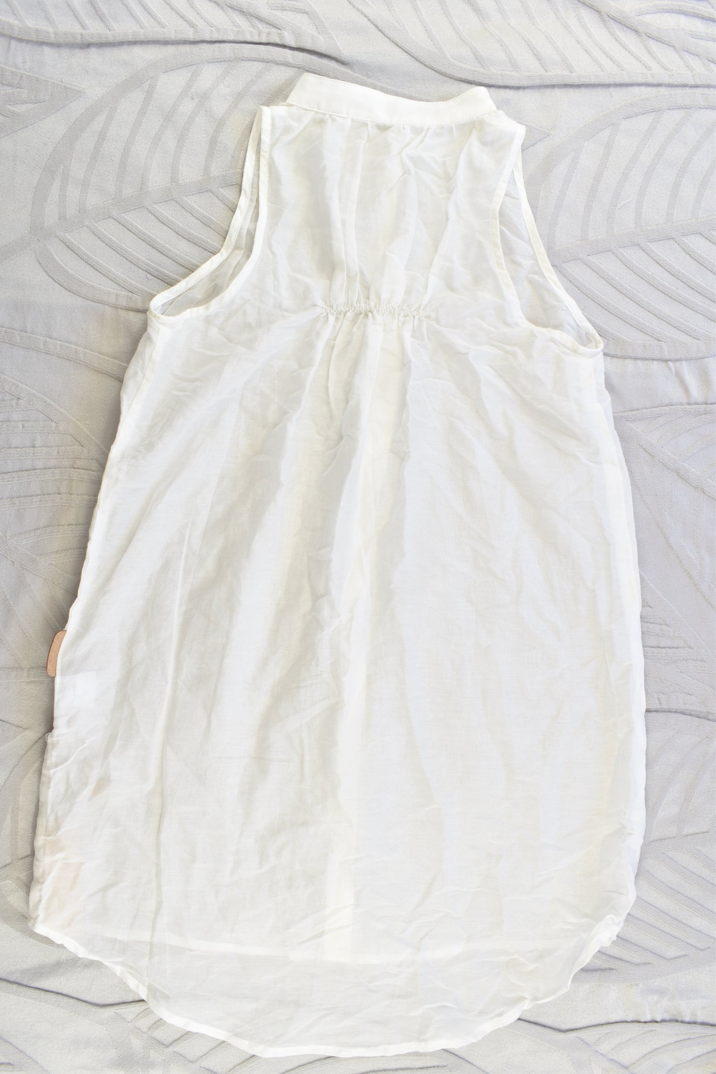NEW Pinch and Spoon Four Button Silk/Cotton Dress Nude