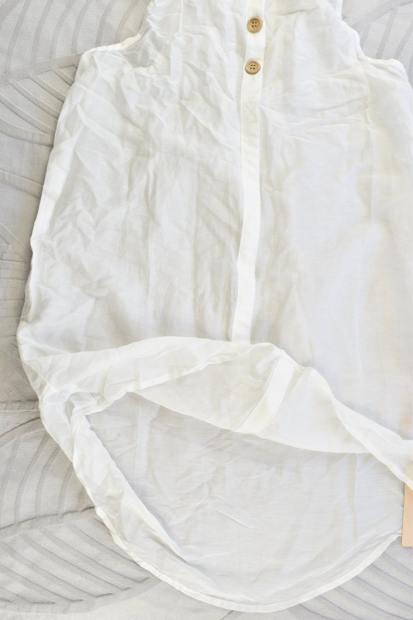 NEW Pinch and Spoon Four Button Silk/Cotton Dress Nude
