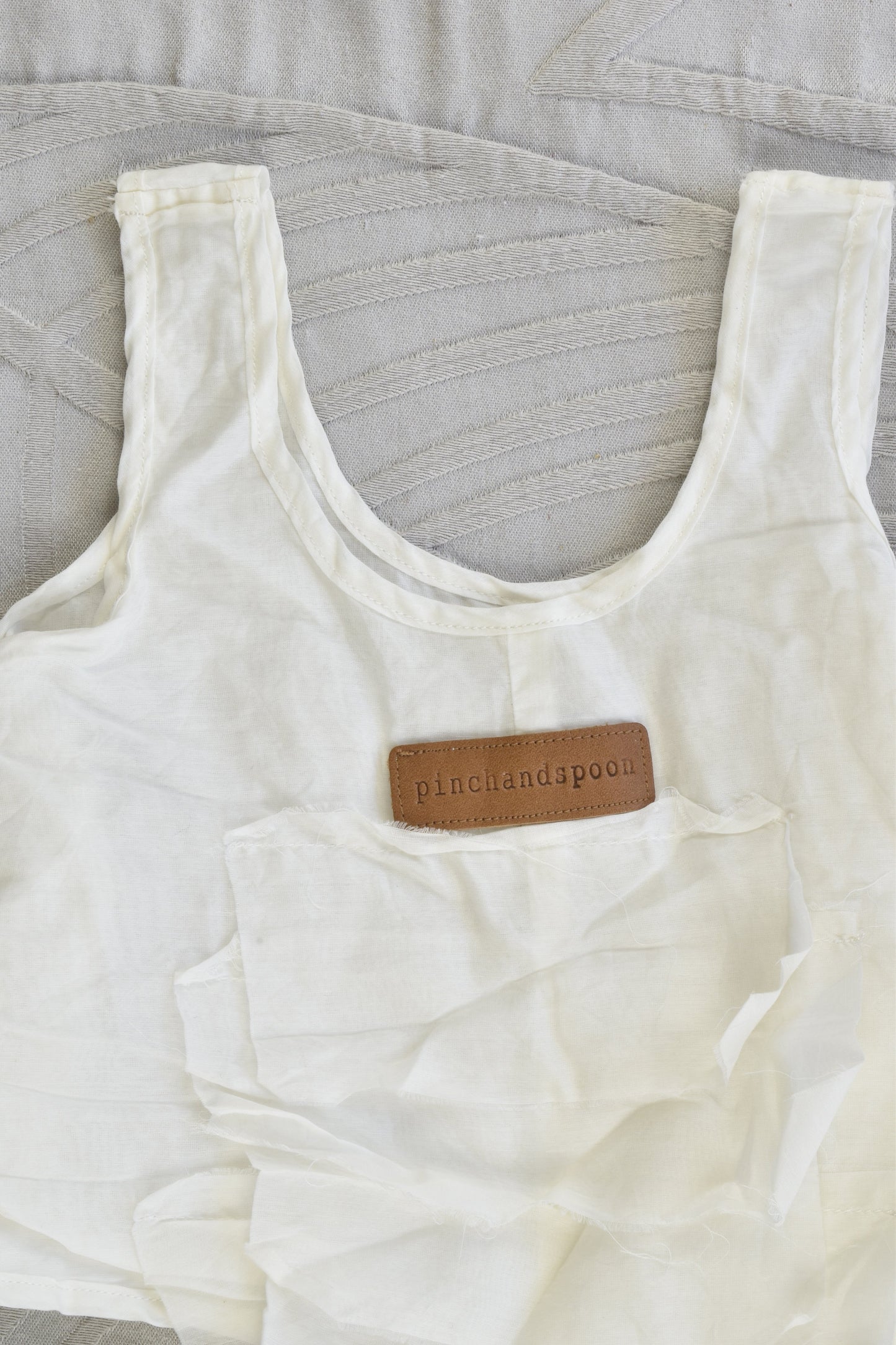 NEW Pinch and Spoon Silk/Cotton Minna Ra-Ra Top Nude