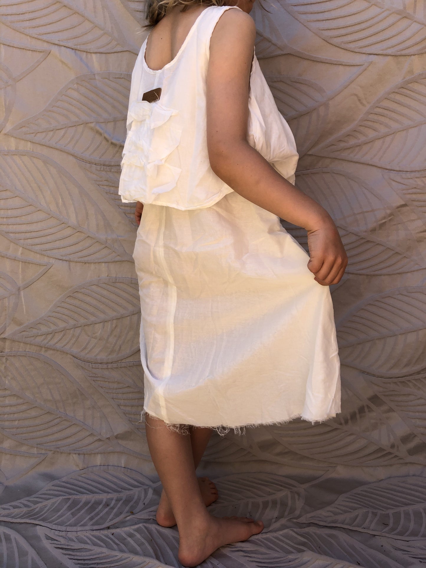 NEW Pinch and Spoon Silk/Cotton Minna Ra-Ra Top Nude