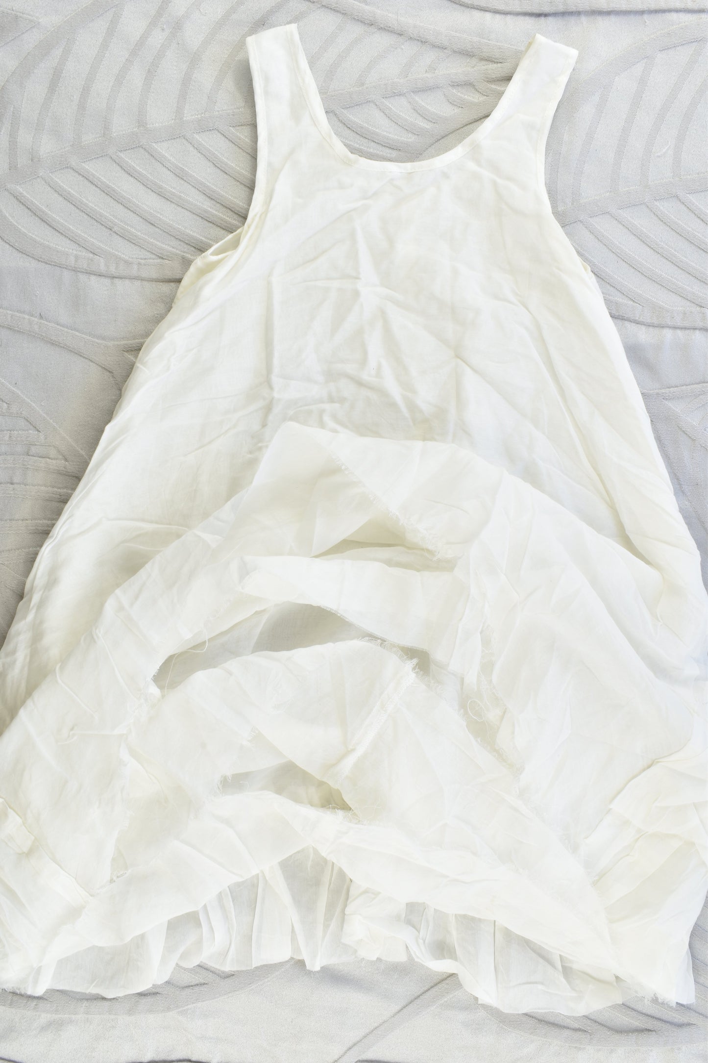 NEW Pinch and Spoon Silk/Cotton Ra-Ra Back Dress Nude