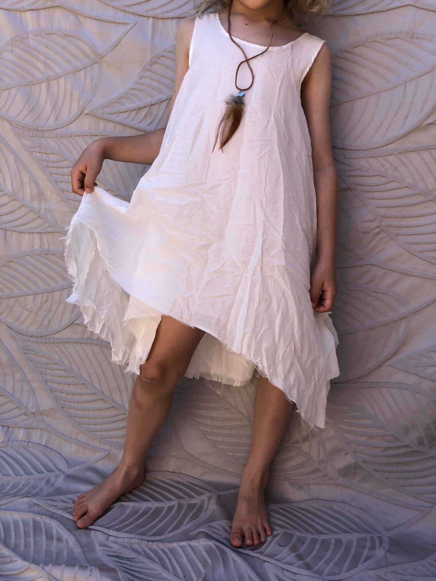NEW Pinch and Spoon Silk/Cotton Ra-Ra Back Dress Nude