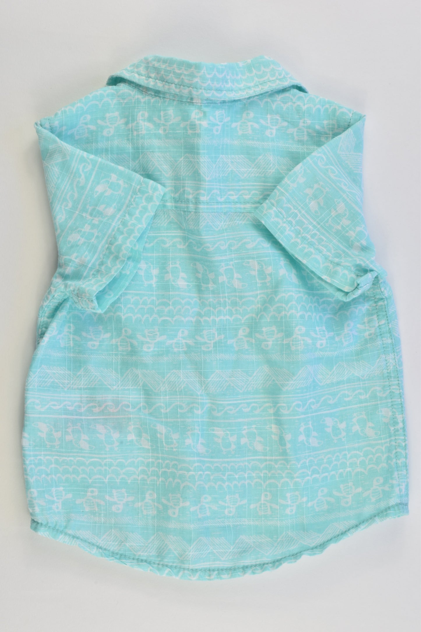 NEW Pumpkin Patch Size 00 (3-6 months) Sea Turtles and Puffins Collared Shirt